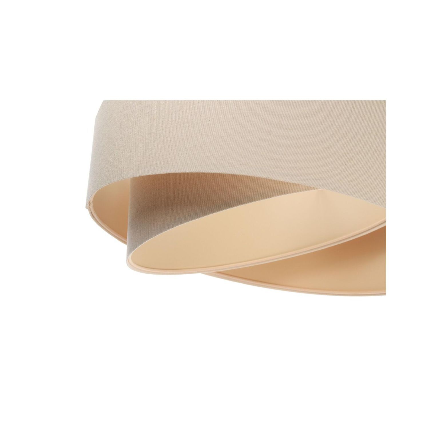 Hängeleuchte Creme Beige Leinen E27 rund Ø 50 cm