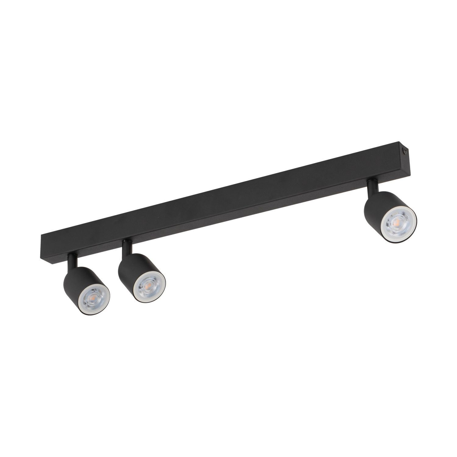Deckenleuchte Schwarz 74 cm lang GU10 Metall 3-flammig