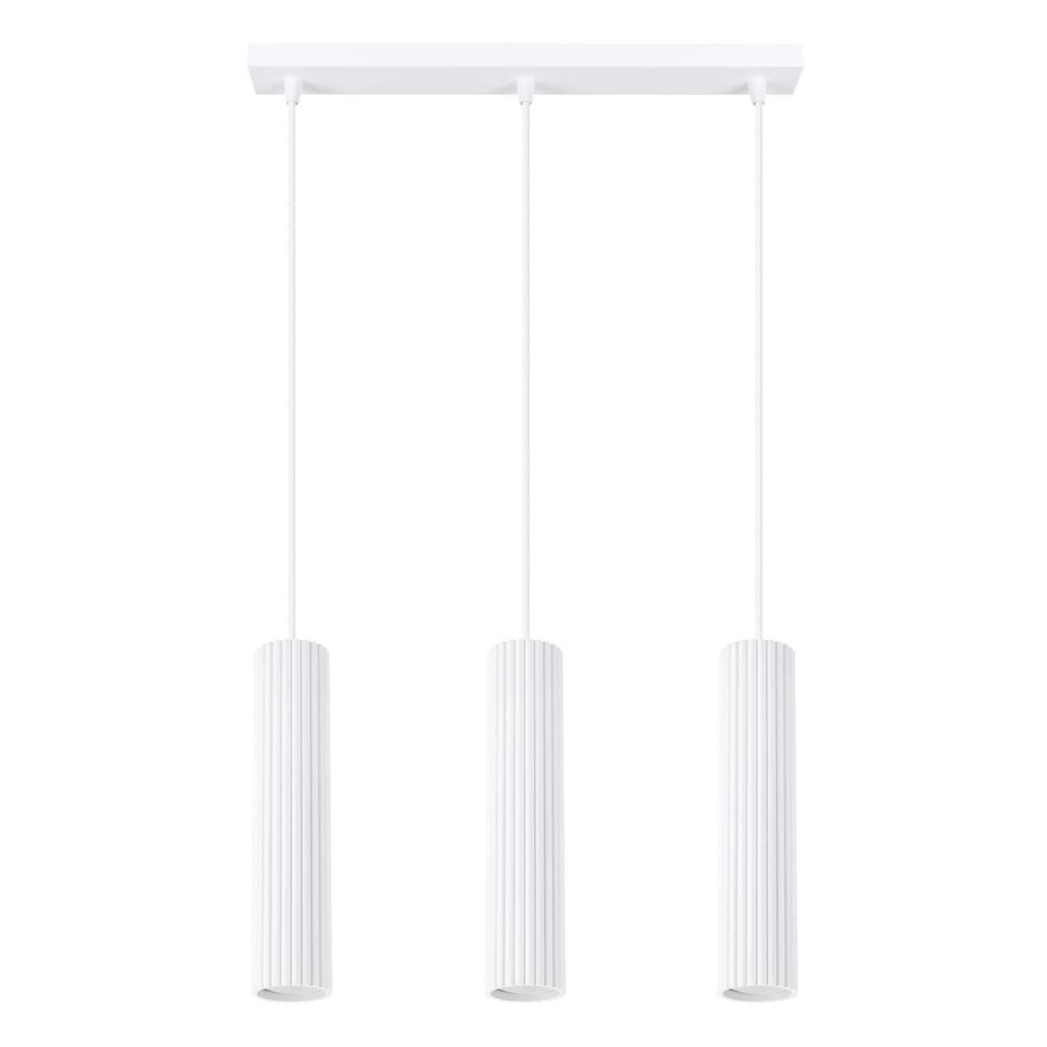 Hängeleuchte 3-flammig GU10 B: 45 cm schmal Weiß Modern