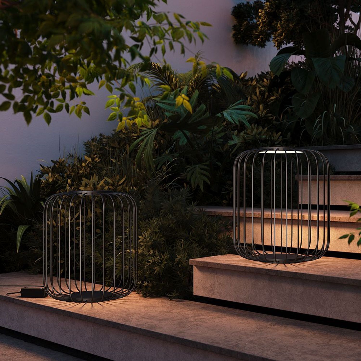 LED Wegeleuchte Edelstahl Graphit IP65 65 cm 3000 K Ginny-Studio, Lounge-Beistelltisch, Außenlampen, Metall-Design, Gartenlicht