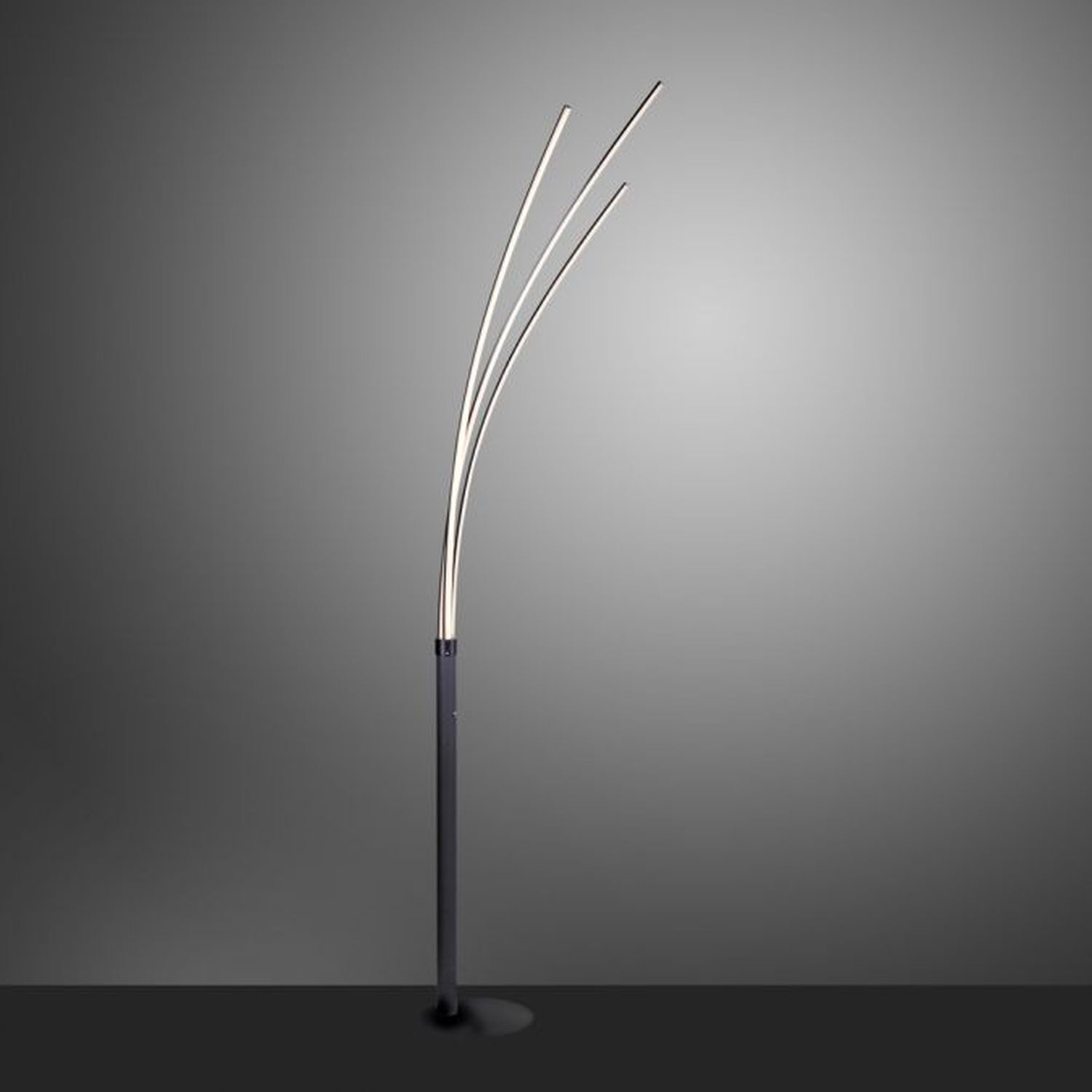 LED Bogenleuchte Schwarz Metall 6 W 733 lm 215 cm XXL Lampe