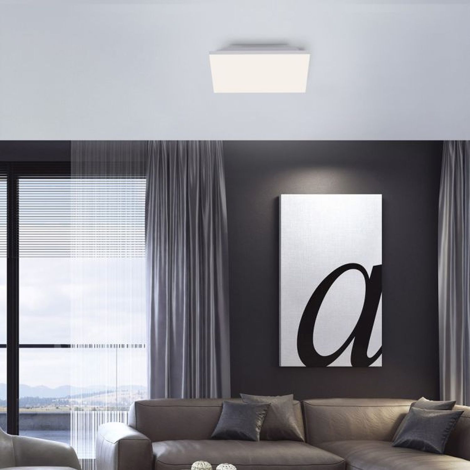 Wohnzimmer, Zimmer, Deckenleuchte, Couch, Innenarchitektur