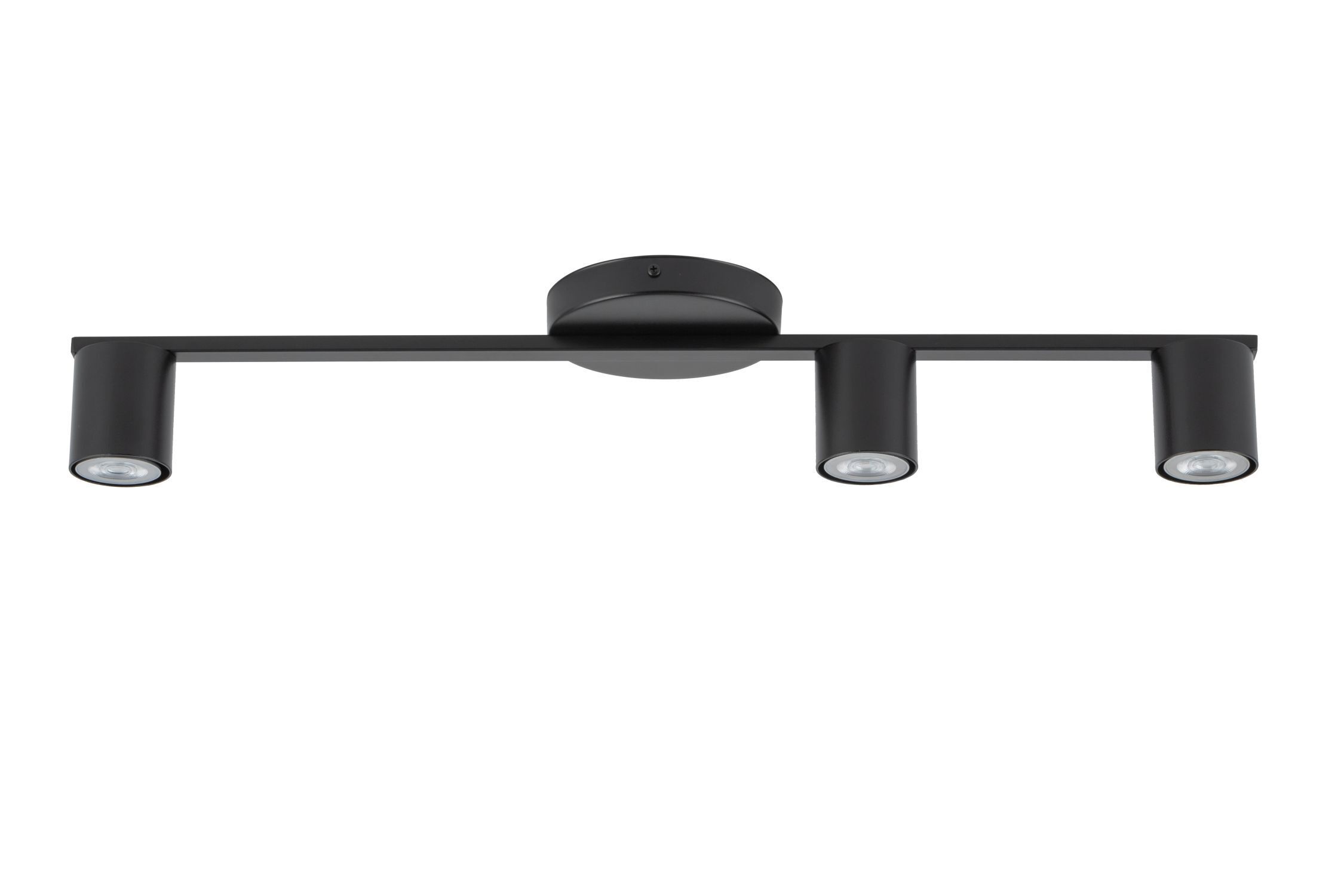Schwarze Deckenlampe Zylinder GU10 3-flammig 70 cm groß