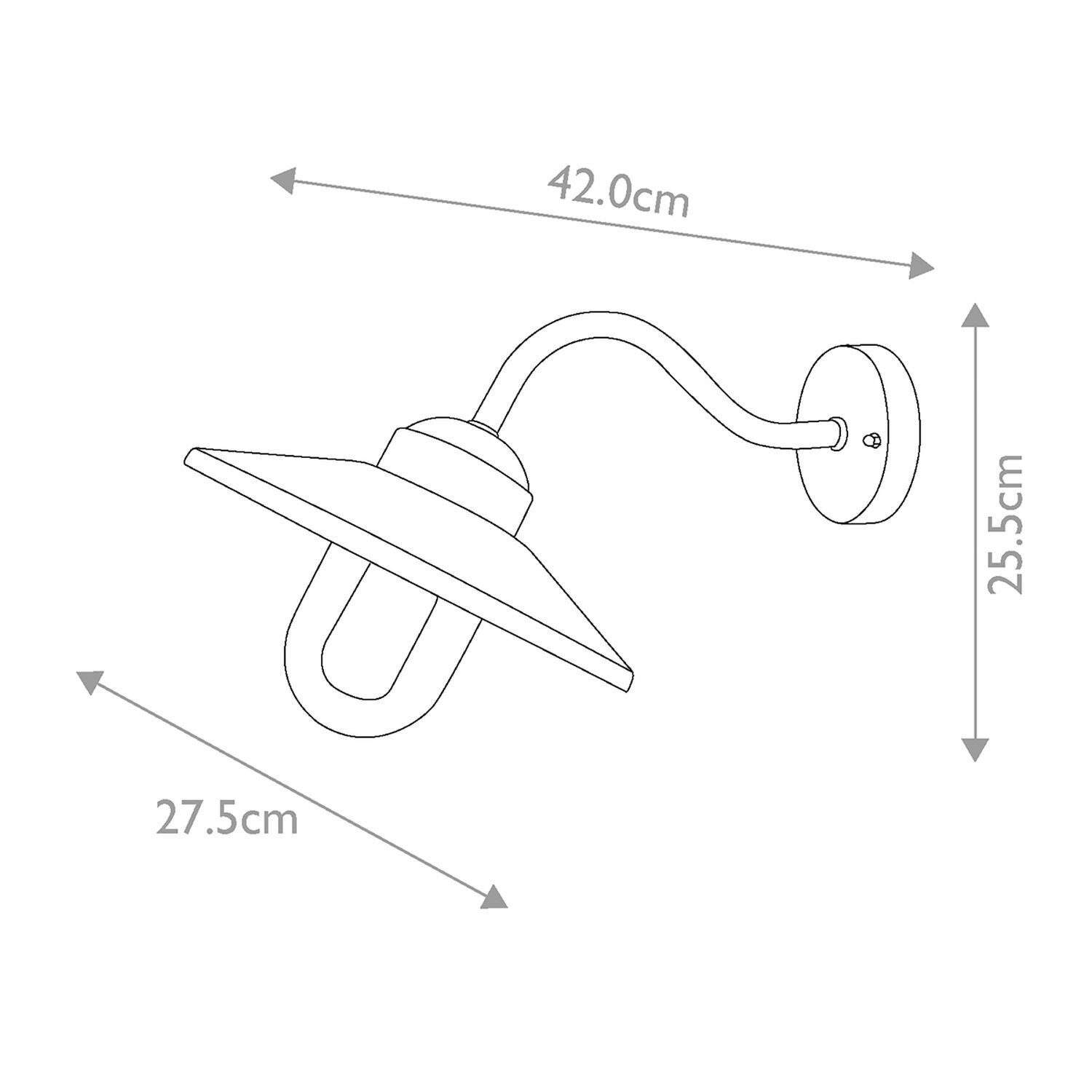 Außenlampe Blau Edelstahl Glas E27 IP44 Wand KARISE