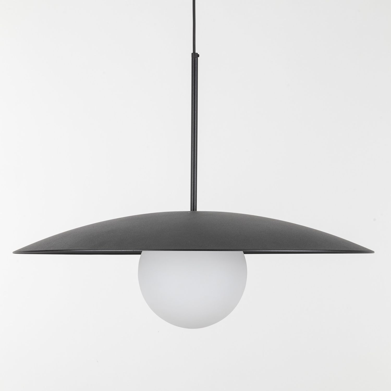 Blendarme Pendelleuchte Schwarz Metall Glas E27 Ø65 cm