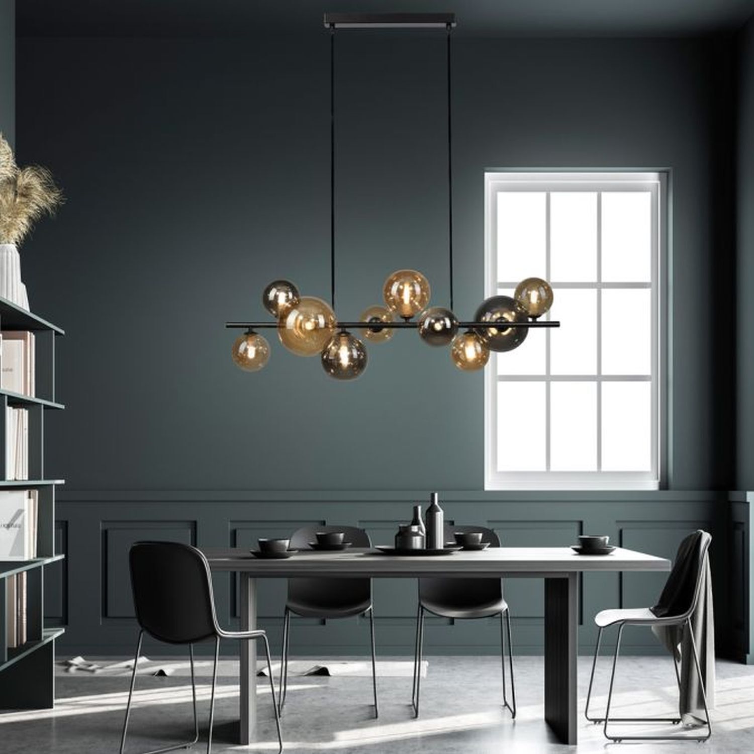 Speisesaal, Esstisch, Tisch, Kronleuchter, Lampe