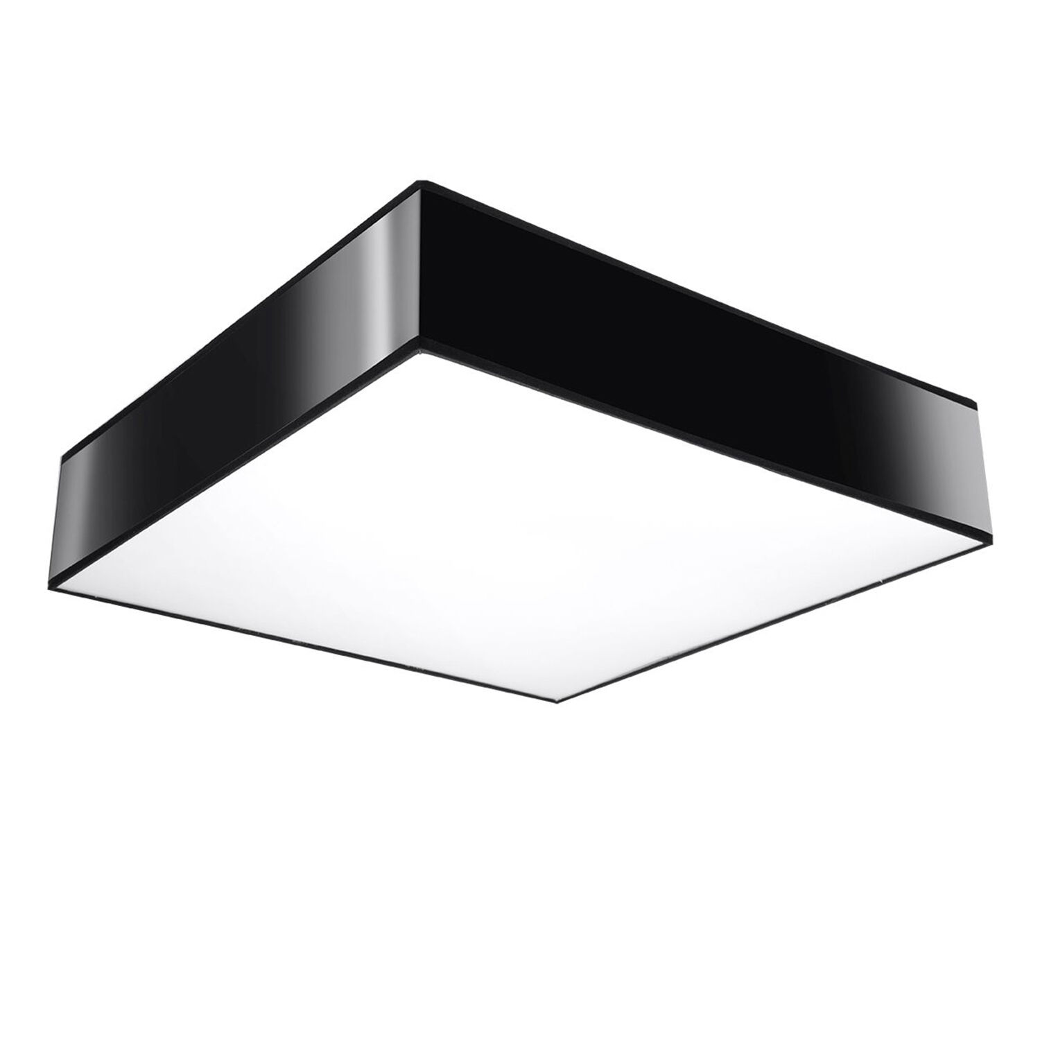 Deckenlampe Modern 55 cm breit Schwarz 4x E27 blendarm