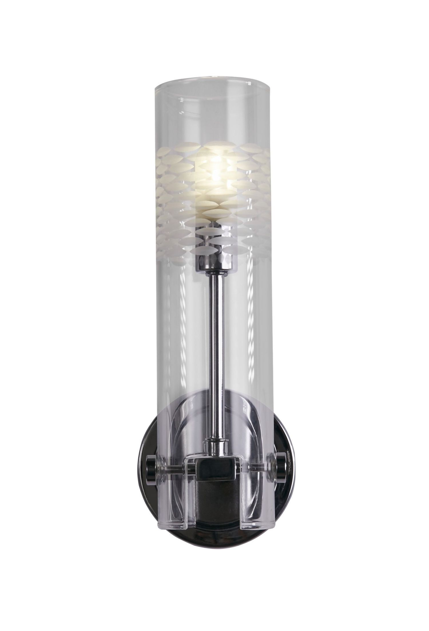 Badleuchte Wand IP44 H: 28,5 cm Chrom Klar G9