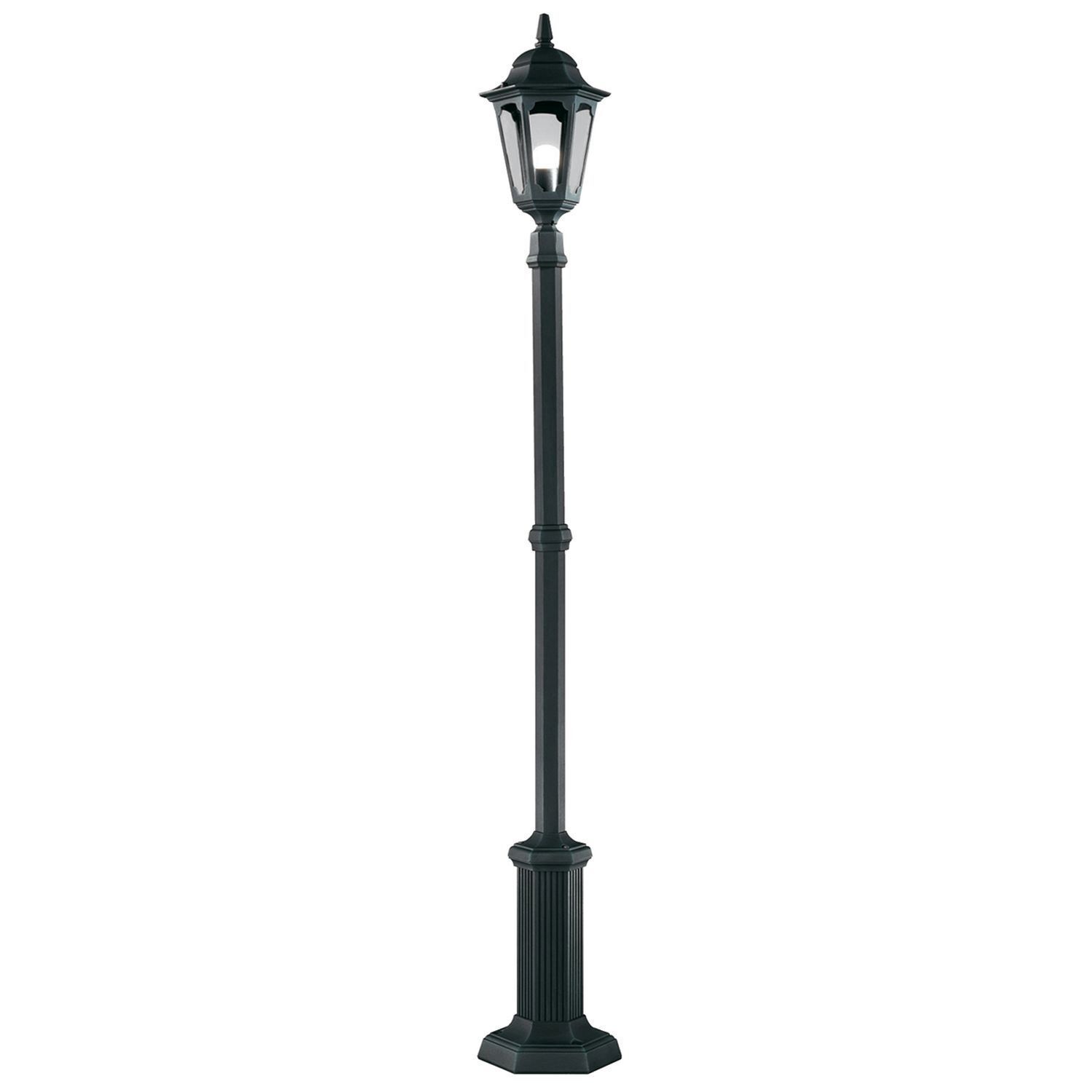 Mastleuchte Schwarz 180cm hoch IP44 E27 Rustikal
