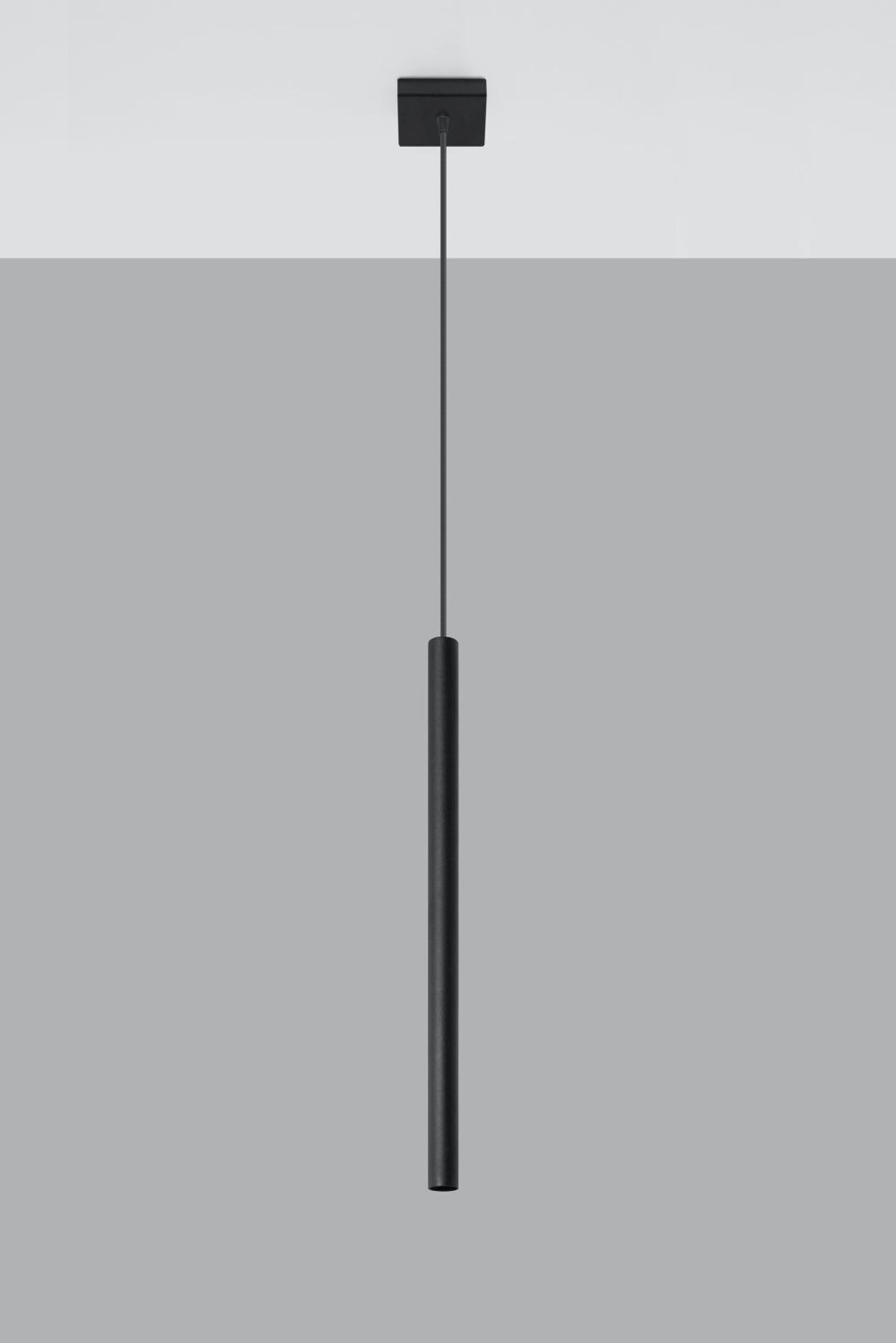 Pendelleuchte Schwarz Metall Ø2,5cm schmal G9 PETERA