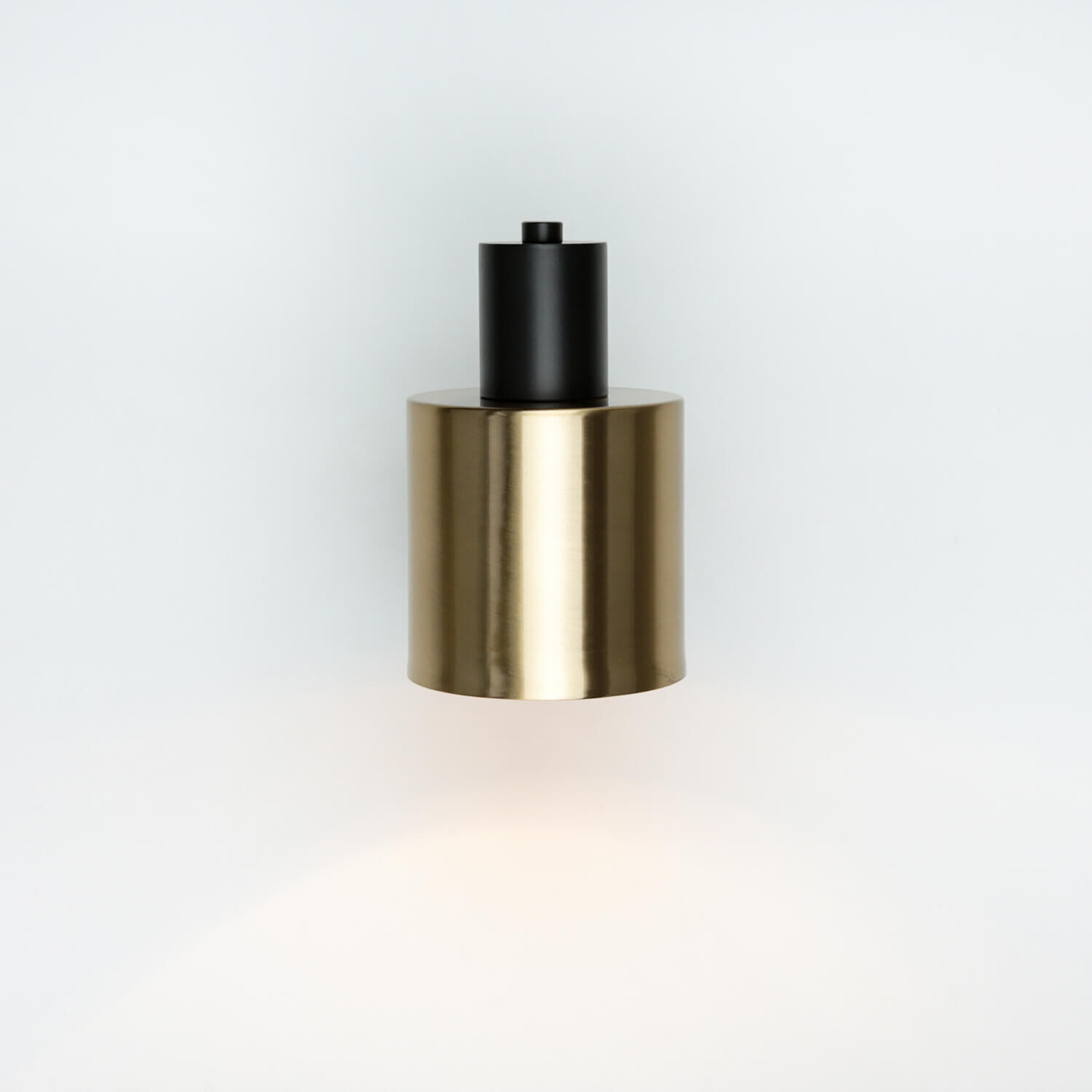 Wandleuchte Messing Schwarz verstellbar E27 Industrial Zylinder