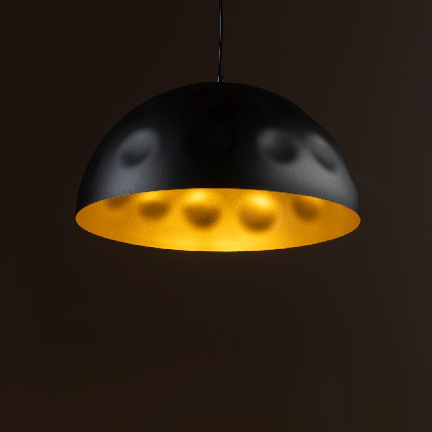 Pendelleuchte Ø 33 cm E27 in Schwarz Gold matt