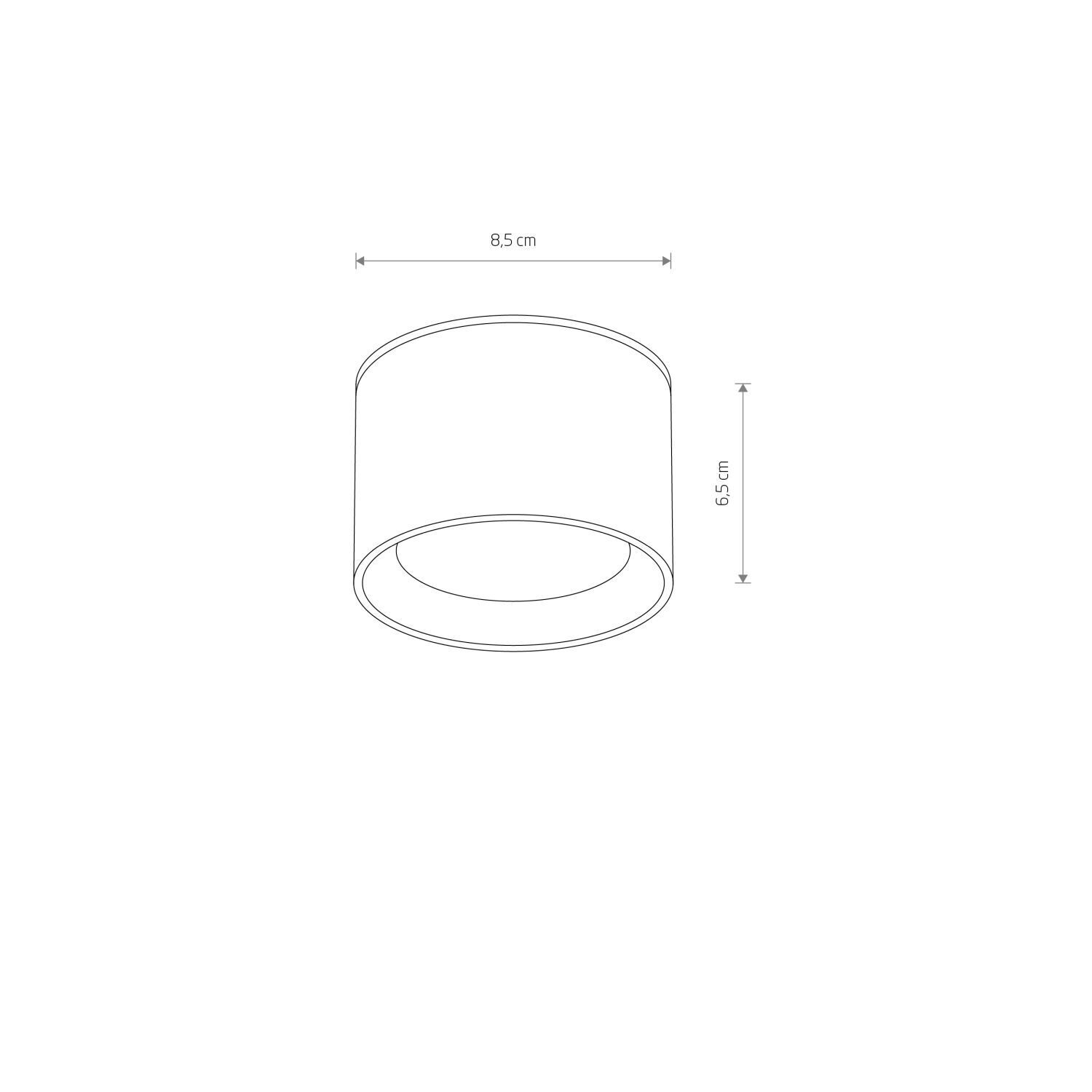 Deckenleuchte Bad Weiß IP54 GX53 Ø 8,5 cm Aluminium klein