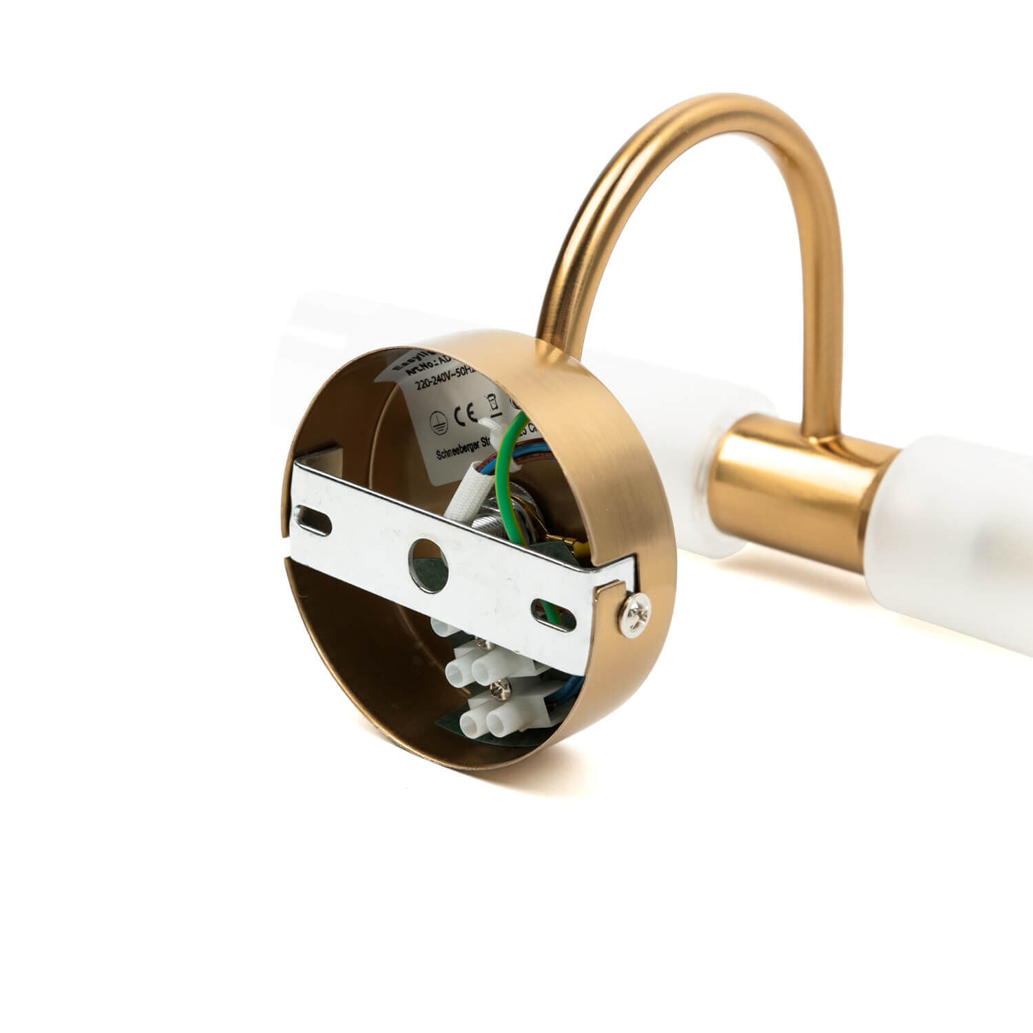 Spiegelleuchte Bad in Messing CONNERS Band