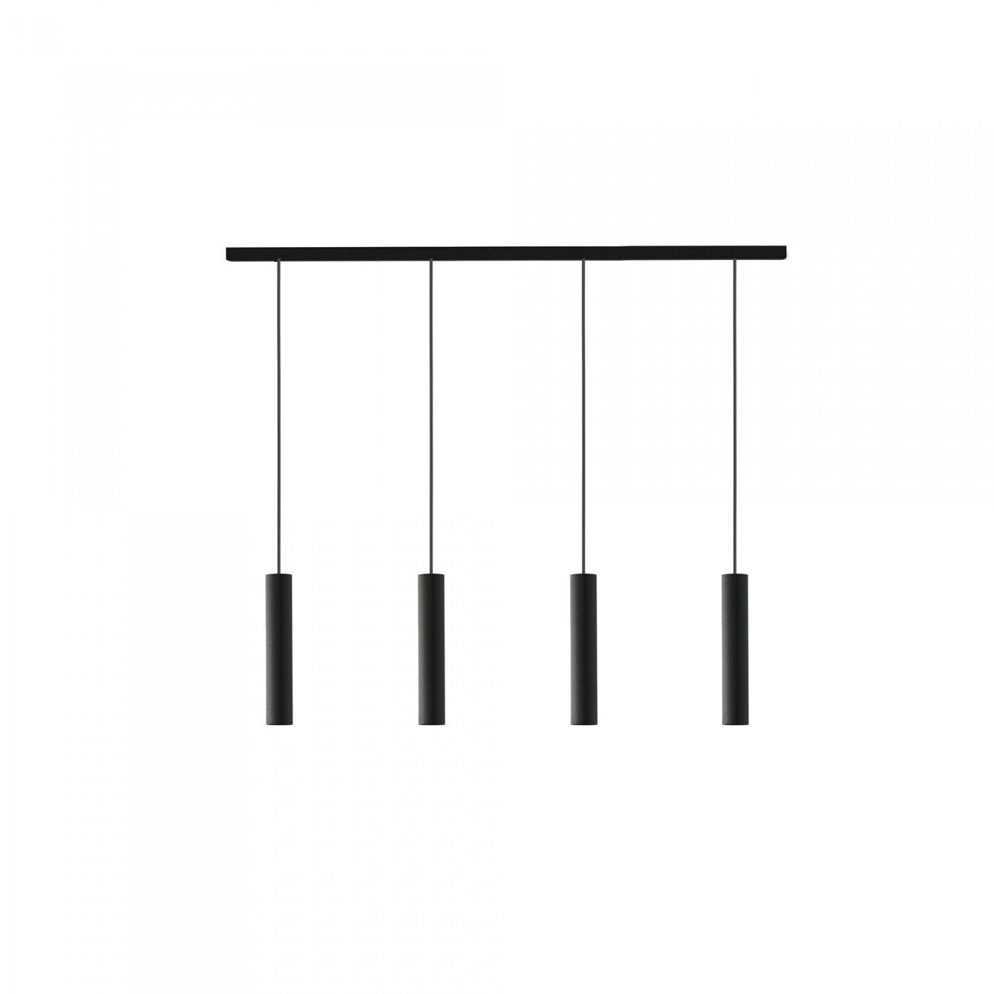 Hängelampe Schwarz Metall 4-flammig Modern Design Hängelampe Schwarz Metall 4-flammig Modern Design