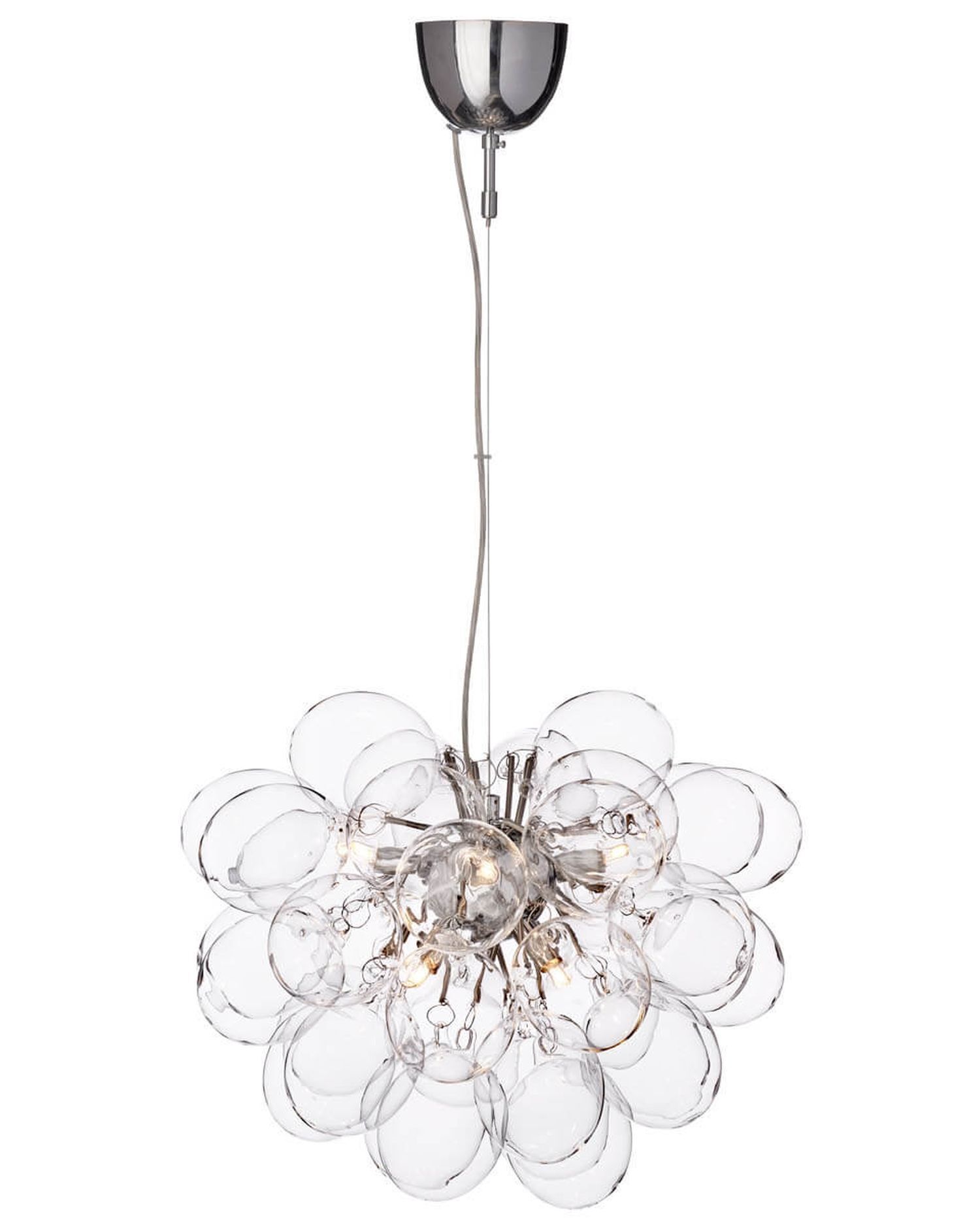 Hängeleuchte Glas Metall G9 50 cm breit H: max. 120 cm