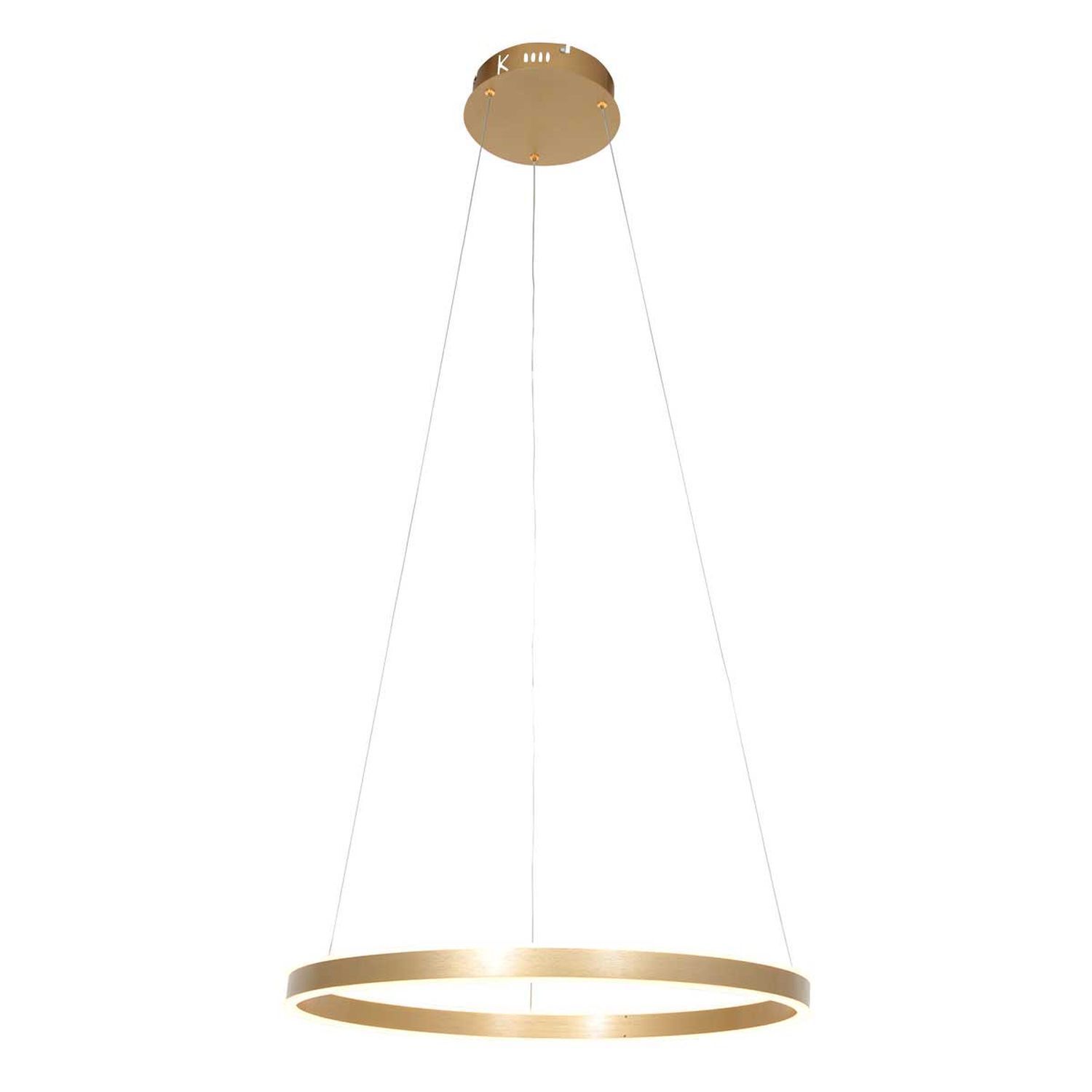 Runde LED Pendelleuchte in Gold B:60 cm 42 W stilvoll