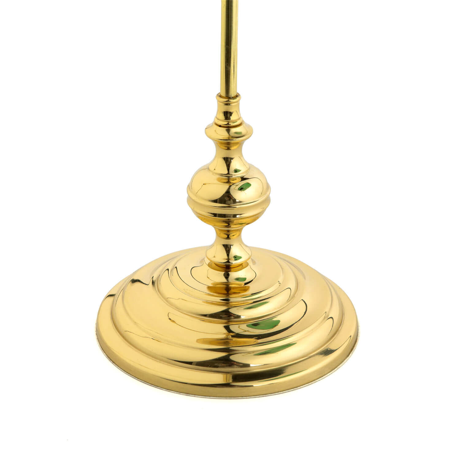 Bankerlampe Grün aus Echt Messing Poliert Rauchrohr, Kerze