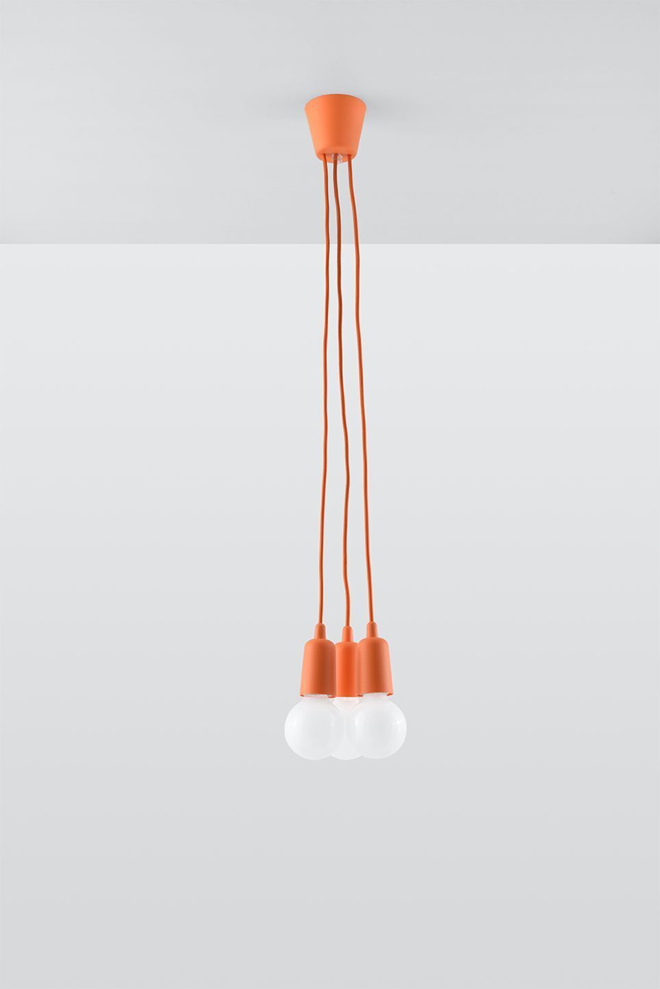 Hängelampe NESSA Orange Tiefe bis 90cm 5-flammig E27