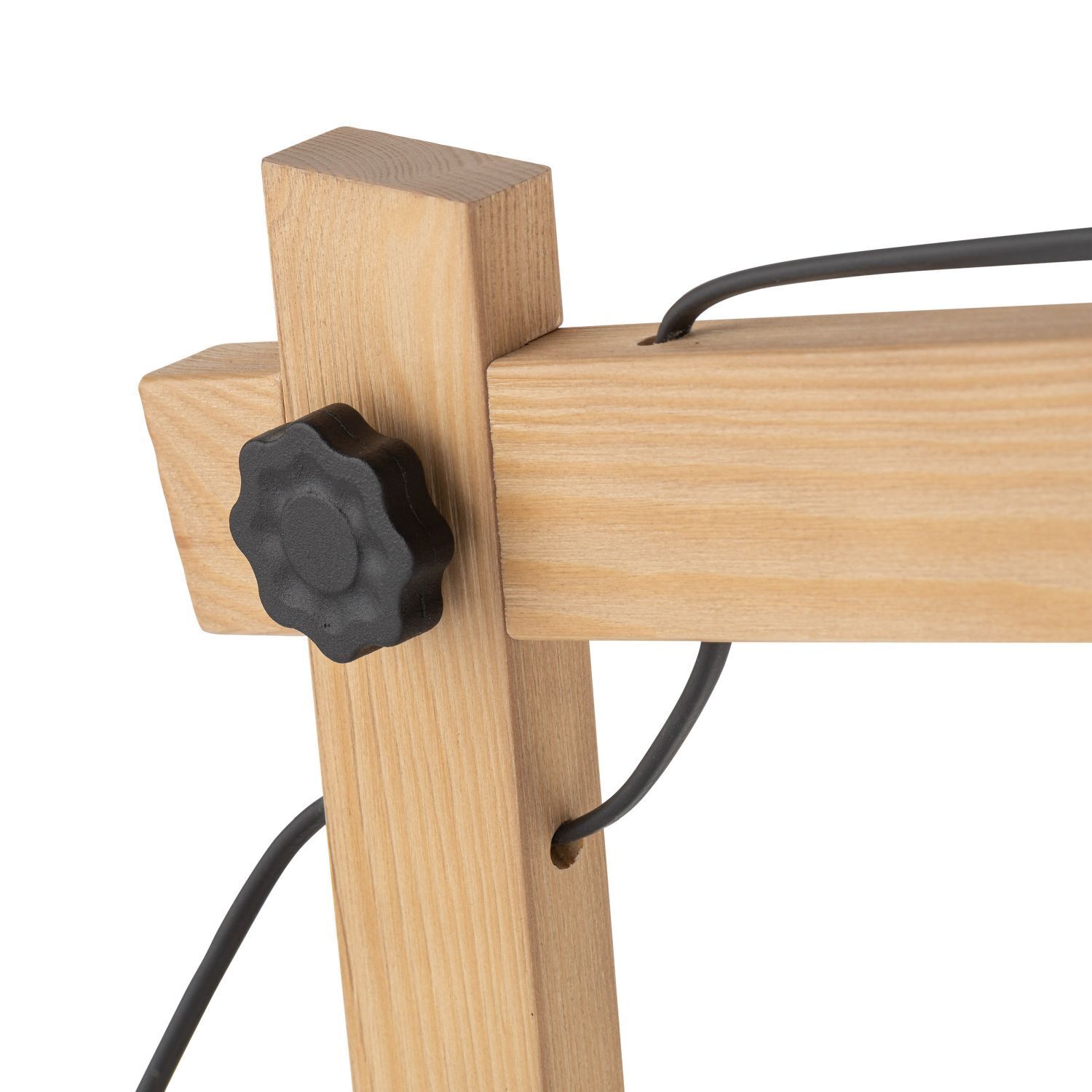 Schreibtischlampe Holz Metall 52 cm verstellbar Junges Wohnen