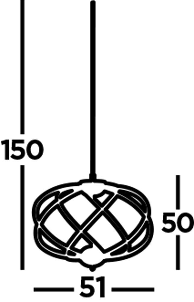 LED Hängelampe Metall D: 51 cm Chrom Weiß 3000 K 2417 lm