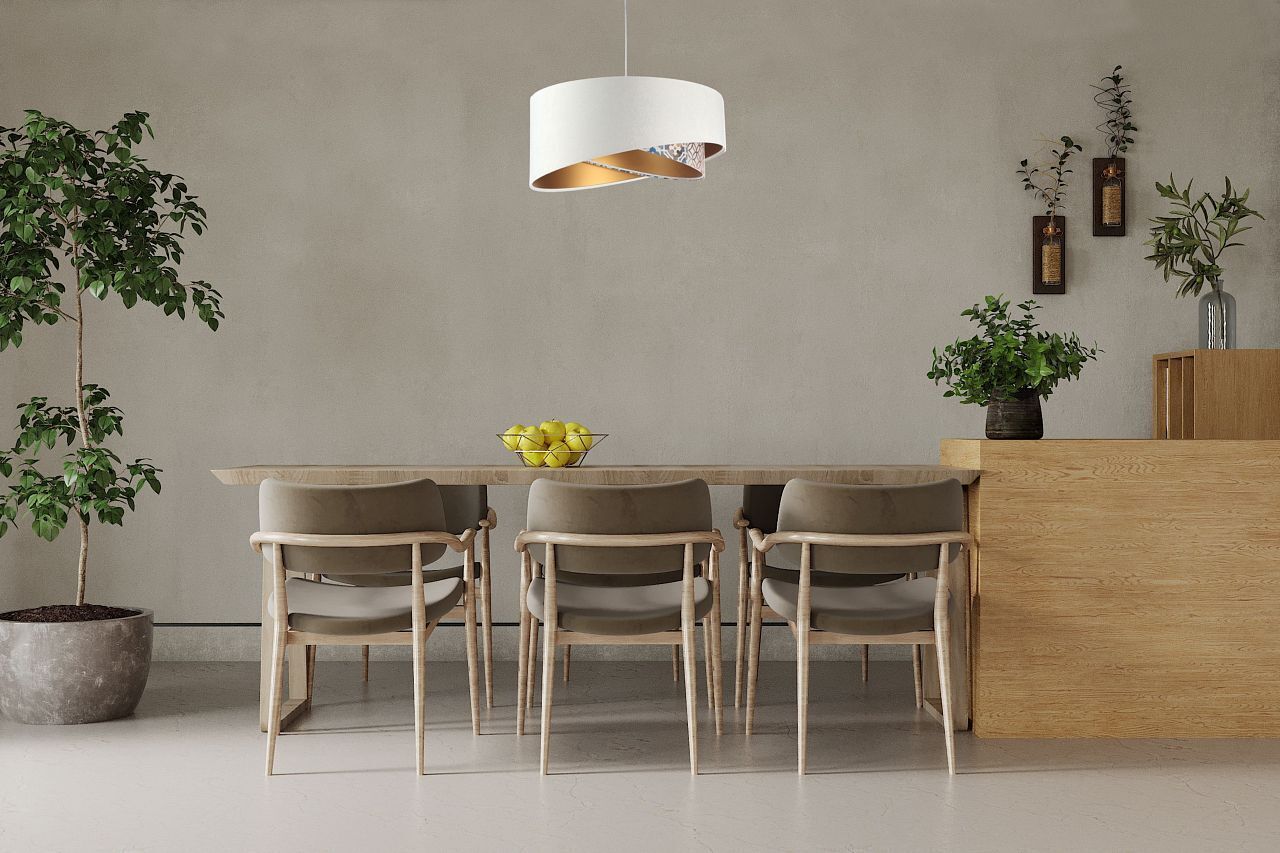 Hängelampe rund D: 50 cm E27 Stoff Velours Optik KARIM