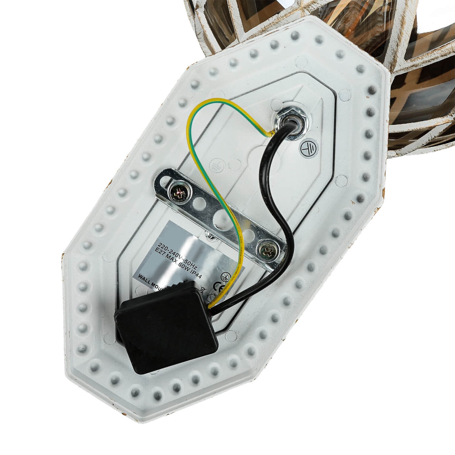 XL Außenleuchte Weiß Gold IP44 Vintage Kugel Schirm XL Außenleuchte Weiß Gold IP44 Vintage Kugel Schirm