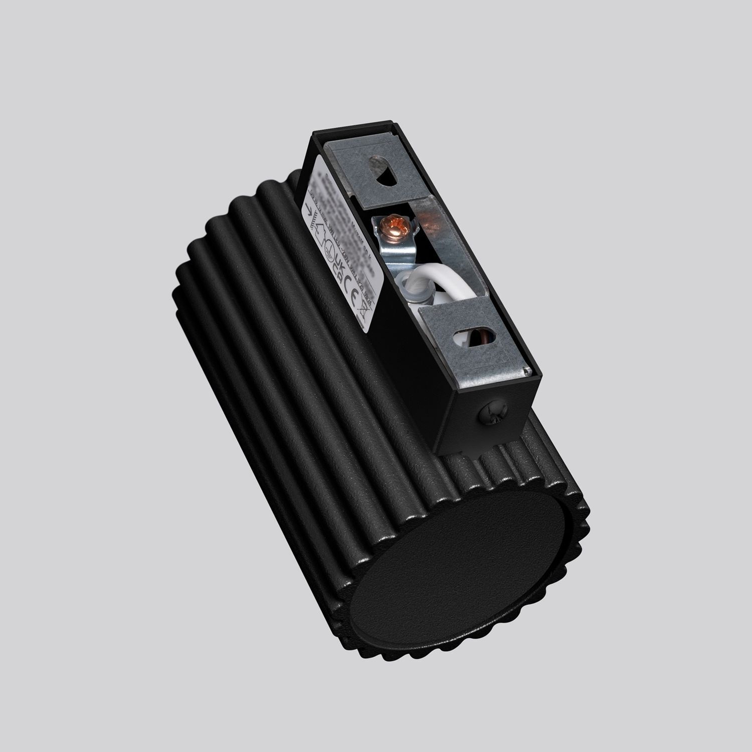 Schwarze Wandlampe klein 10 cm hoch GU10 aus Aluminium Modern Adapter, Elektronik