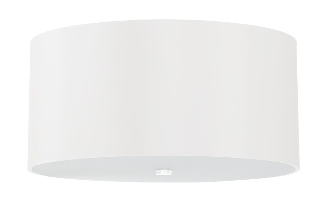 Deckenleuchte Stoff Glas Weiß Ø 50 cm blendarm 5x E27
