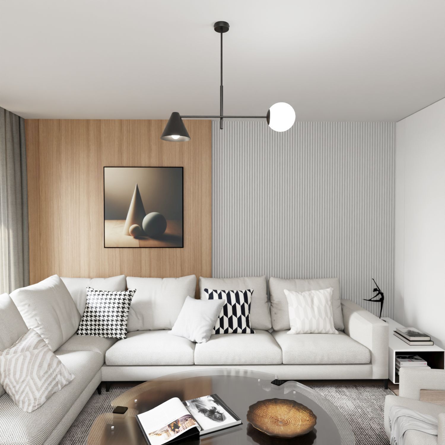 Dekoration für Zuhause, Lampe, Couch, Kissen, Wohnzimmer