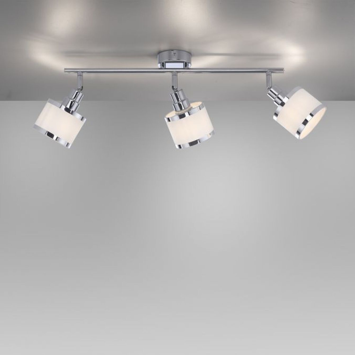 Verstellbarer Deckenspot Chrom 3-flammig E14 blendarm