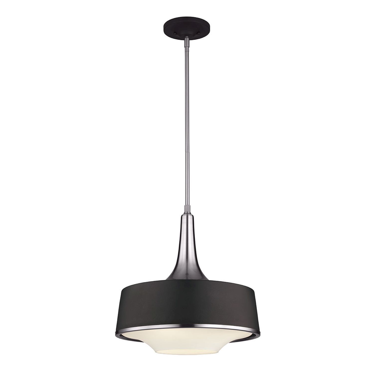 Deckenlampe Schwarz Metall Glas verstellbar Retro