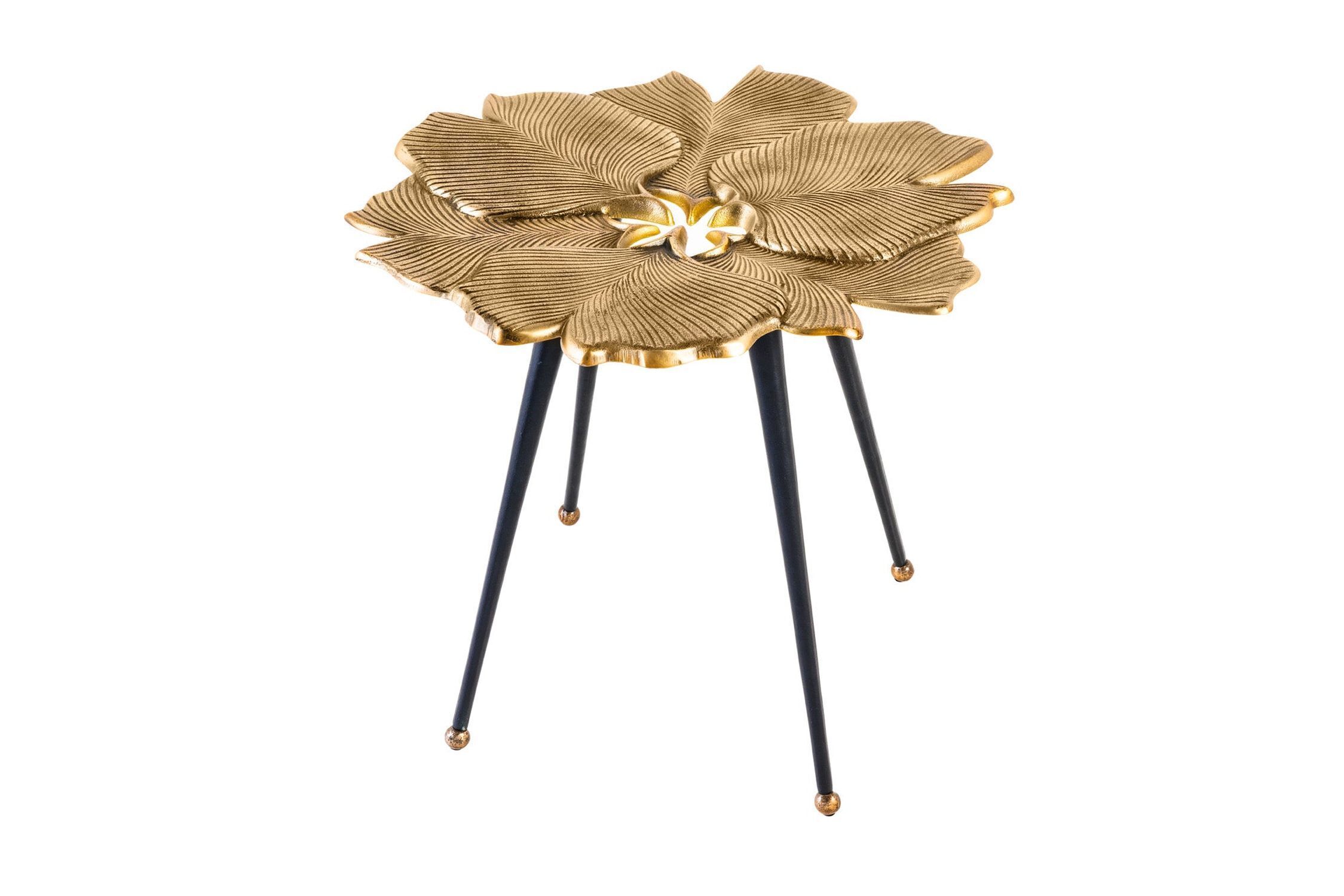 Couchtisch Metall in Gold Schwarz 56x58 cm Handarbeit Couchtisch Metall in Gold Schwarz 56x58 cm Handarbeit