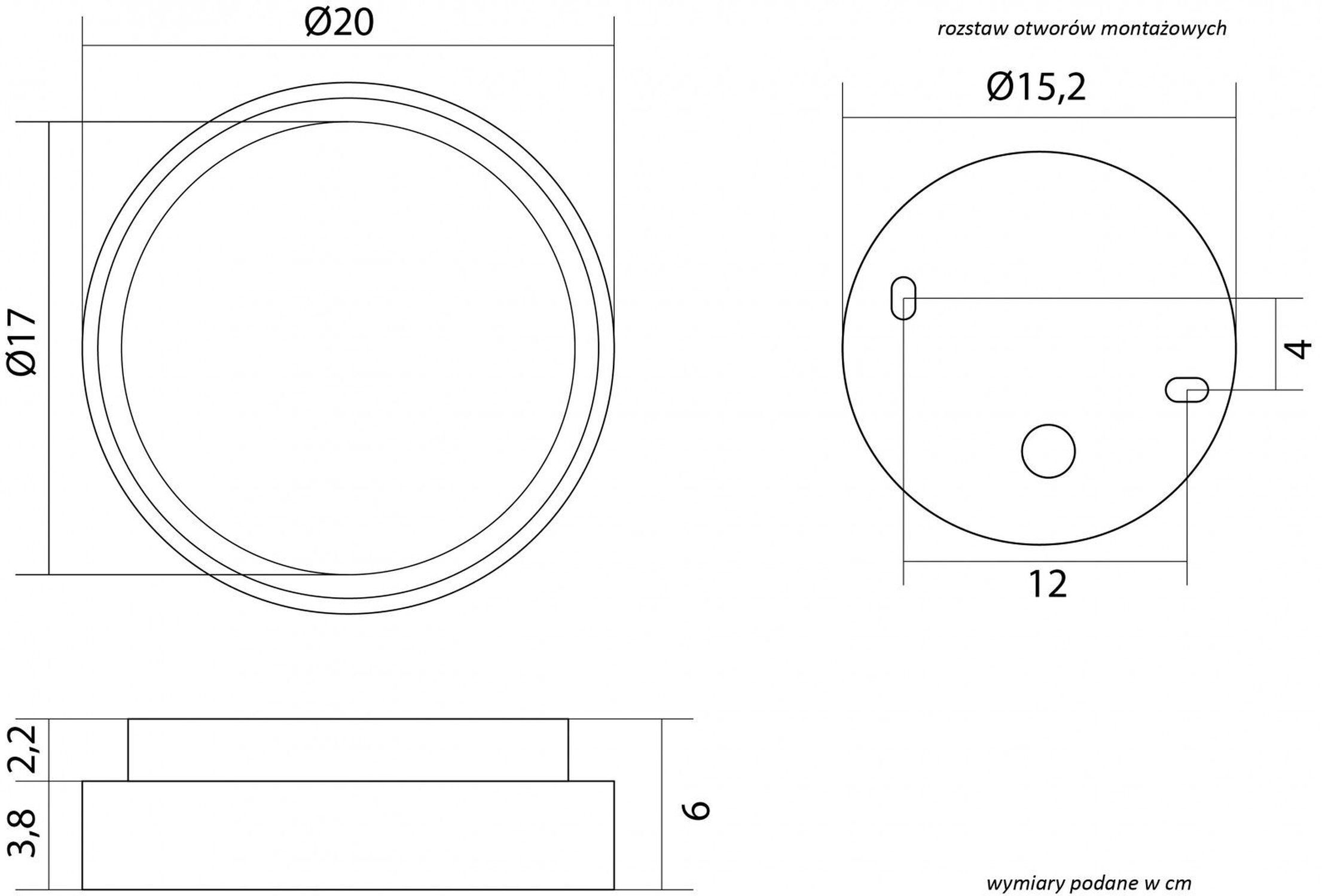 Runde LED Wandleuchte Aluminium IP65 18 W 4000 K Ø20 cm