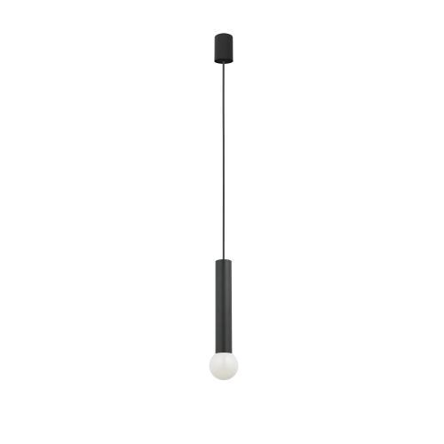 Metall Pendelleuchte Schwarz rund Ø5,5cm schmal Modern