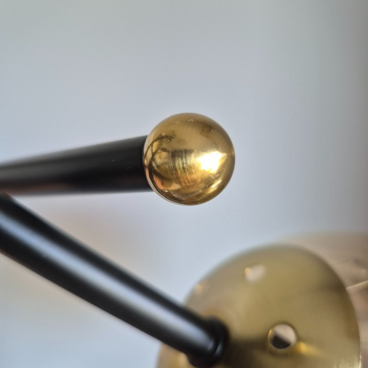 Blendarme Deckenleuchte in Gold Glas Metall 3-flammig Sphäre