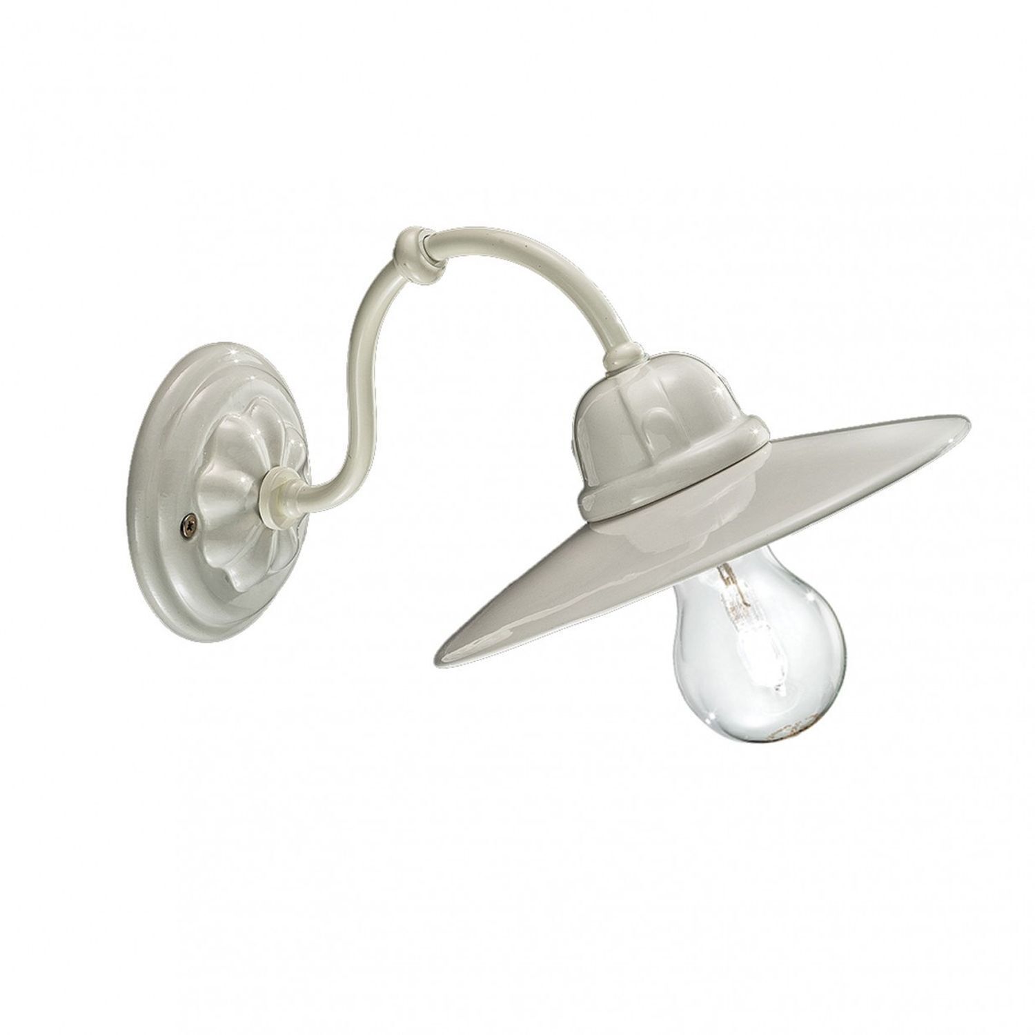 Wandlampe Keramik Handarbeit E27 20 cm breit Weiß Zimmer, Duscharmatur, Leuchte, Beleuchtung, Lampe