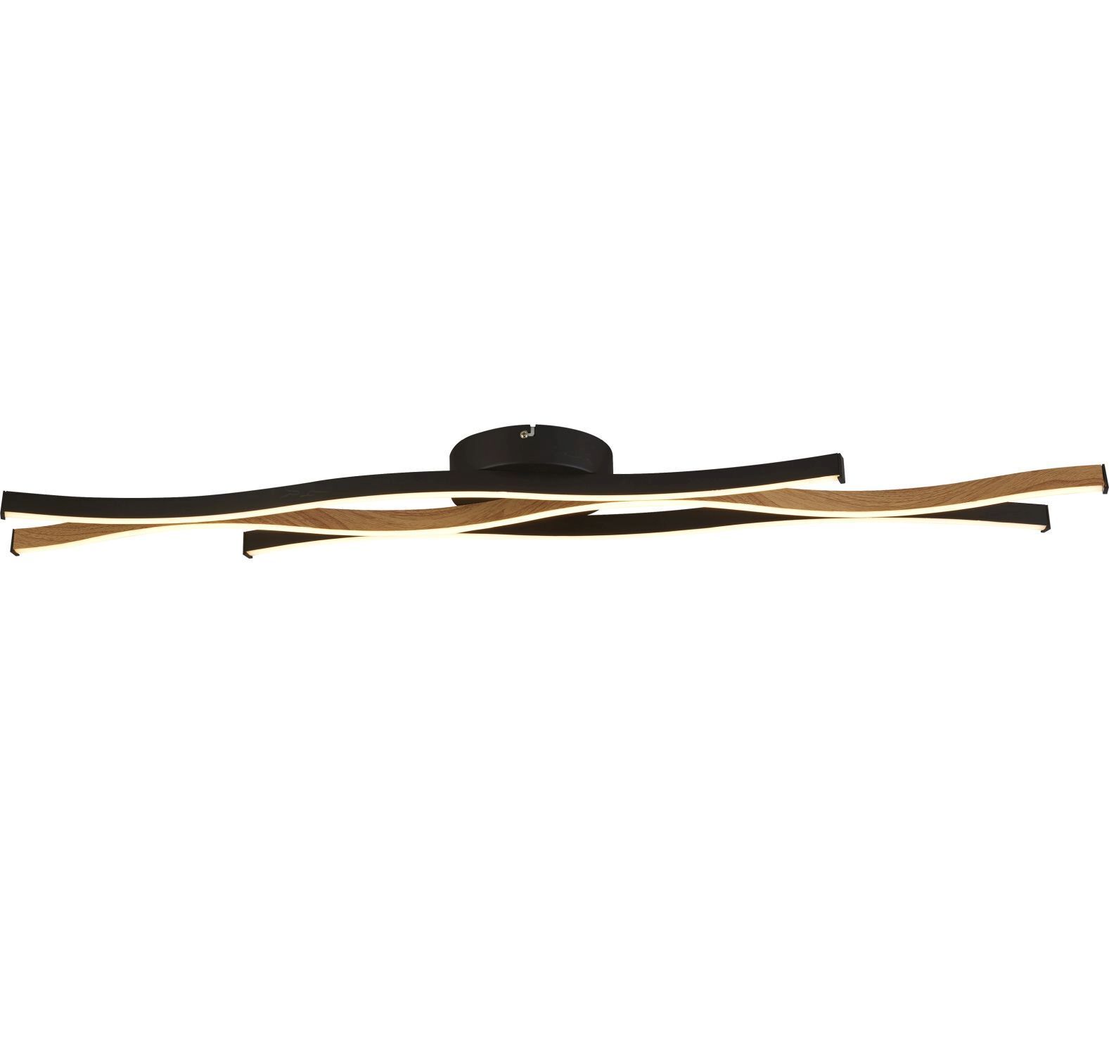 Dimmbare LED Deckenlampe Schwarz Natur L:108 cm 953 lm