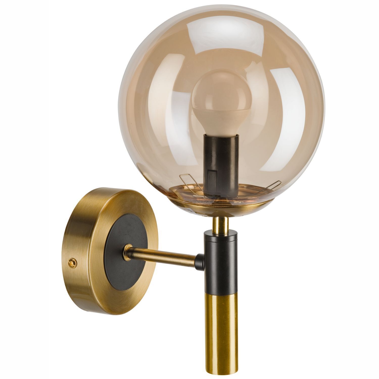 Kugel Wandlampe G9 Metall Glas blendarm T:19 cm in Gold Beleuchtung, Lampe, Klebeband