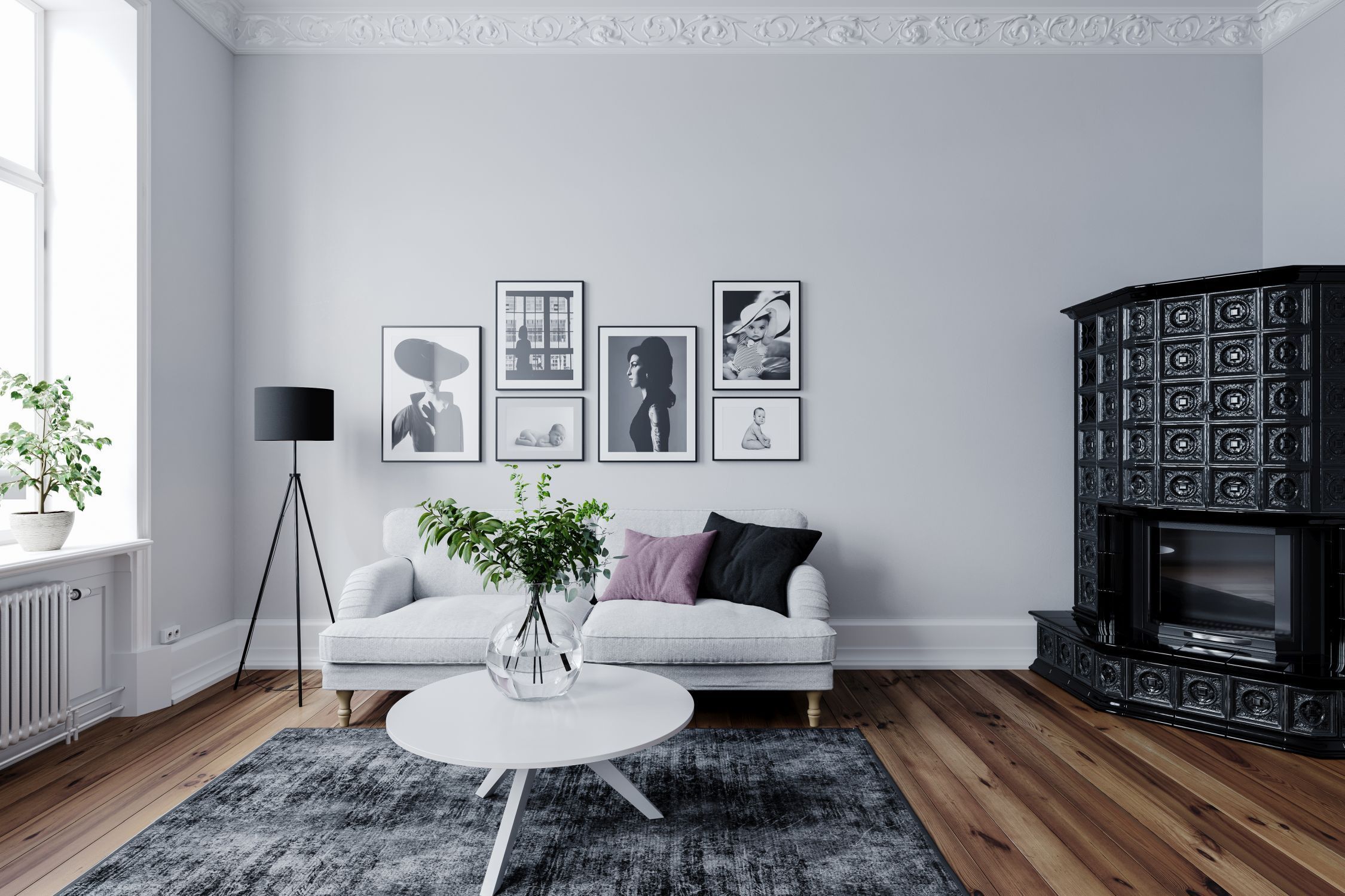 Dekoration für Zuhause, Wohnzimmer, Innenarchitektur, Tabelle, Lampe