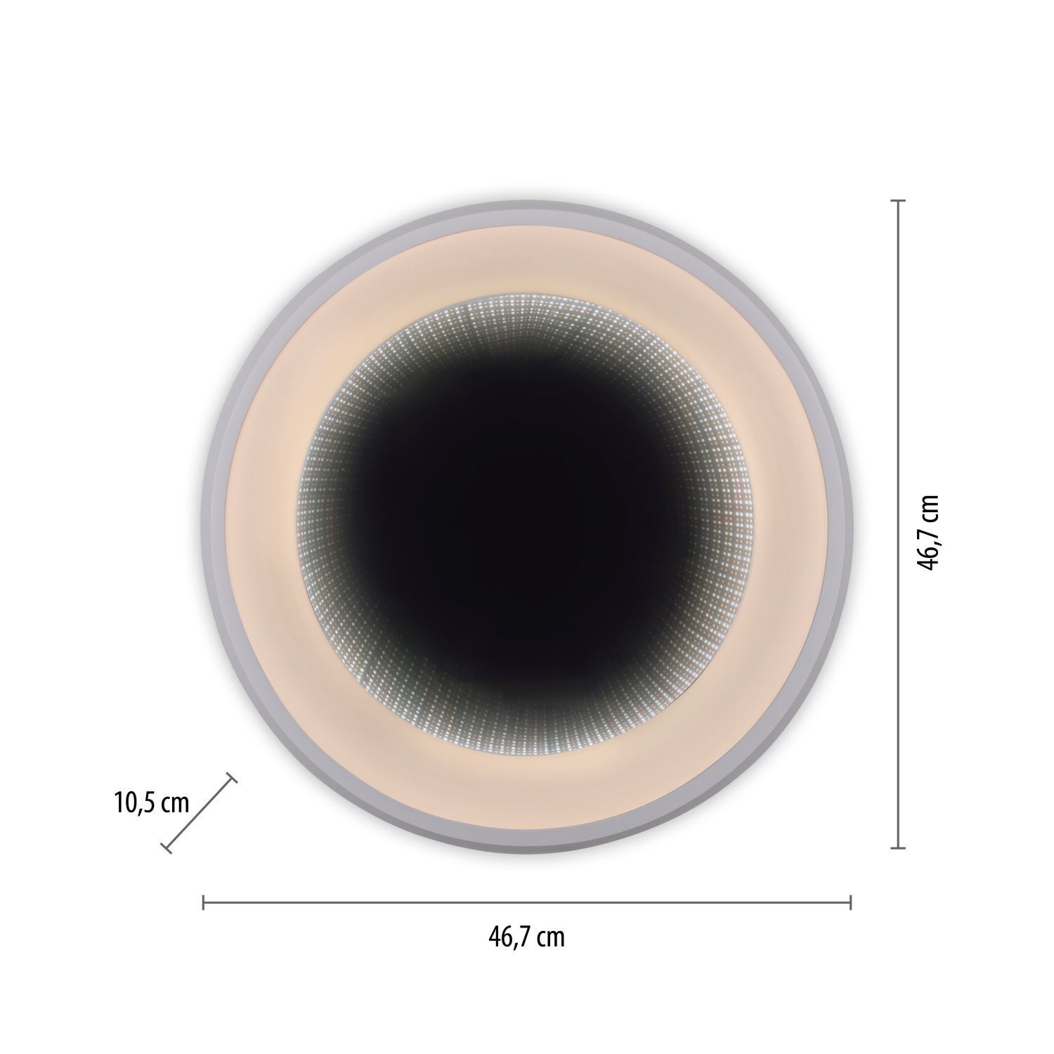 Dimmbare LED Deckenleuchte Tunneleffekt 2700-5000 lm Teller, Loch, Kunst, Porzellan, Töpferei