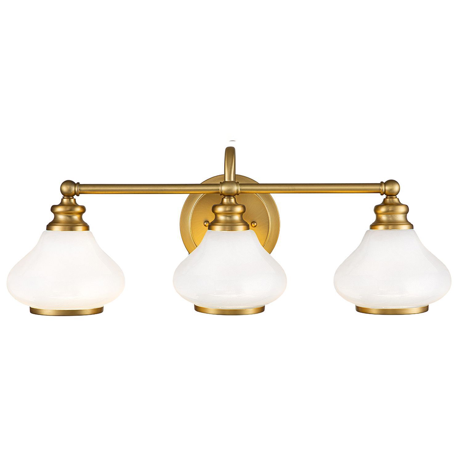 Badezimmerlampe LED G9 IP44 B: 61 cm Messing Weiß