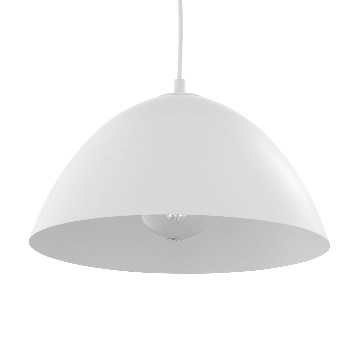 Pendelleuchte Weiß Metall Ø 33,5 cm Modern schlicht
