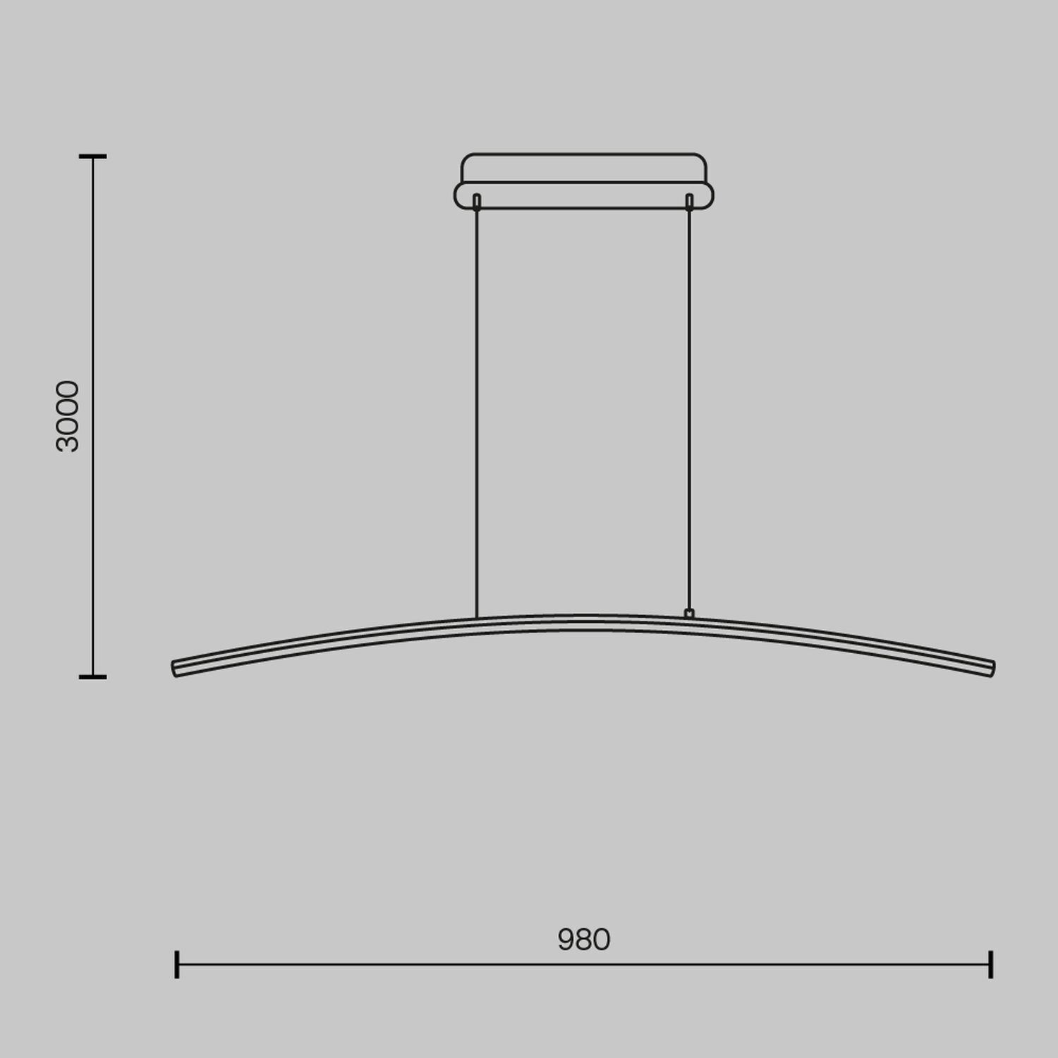 LED Hängeleuchte Metall H: max. 305,7 cm Schwarz 800 lm