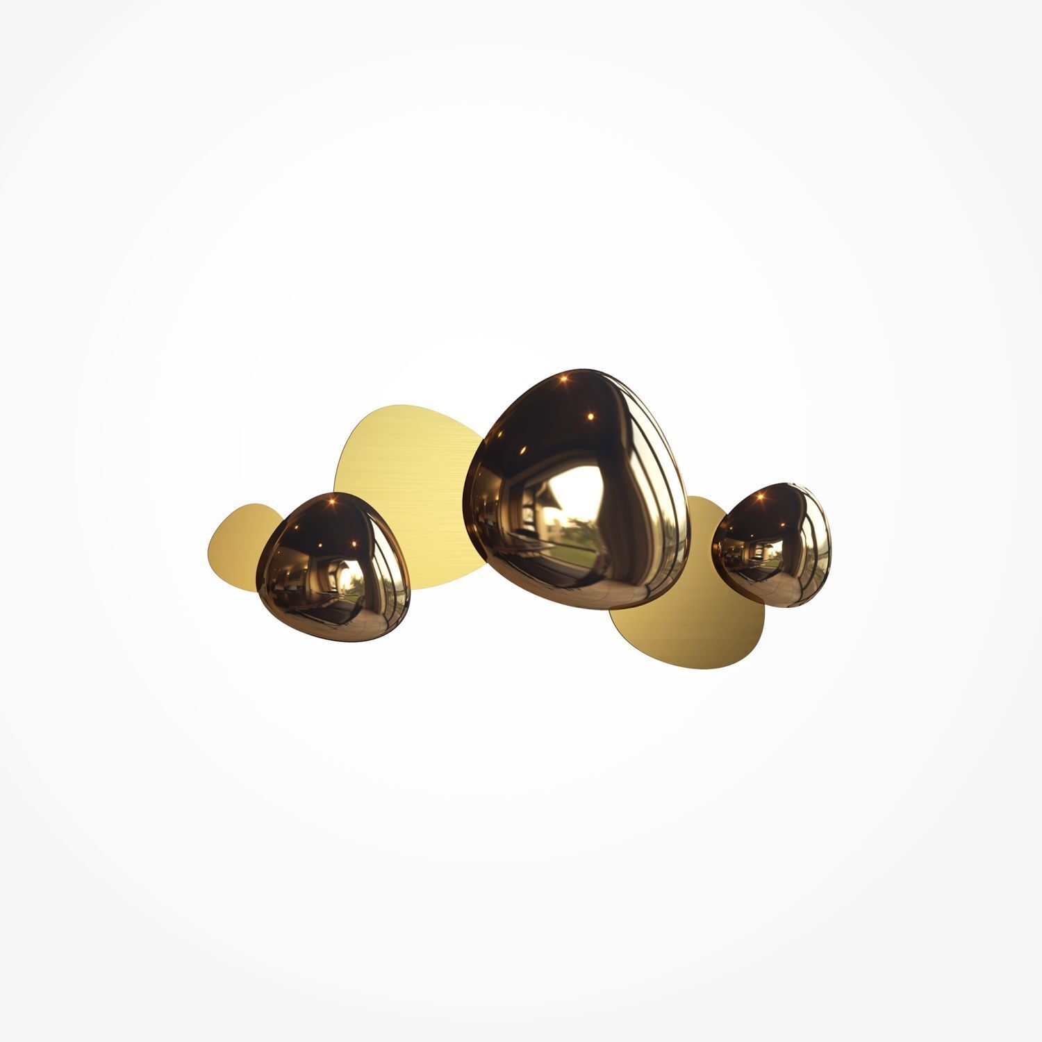 Wandlampe LED Metall B: 79 cm in Gold 550 lm Modern