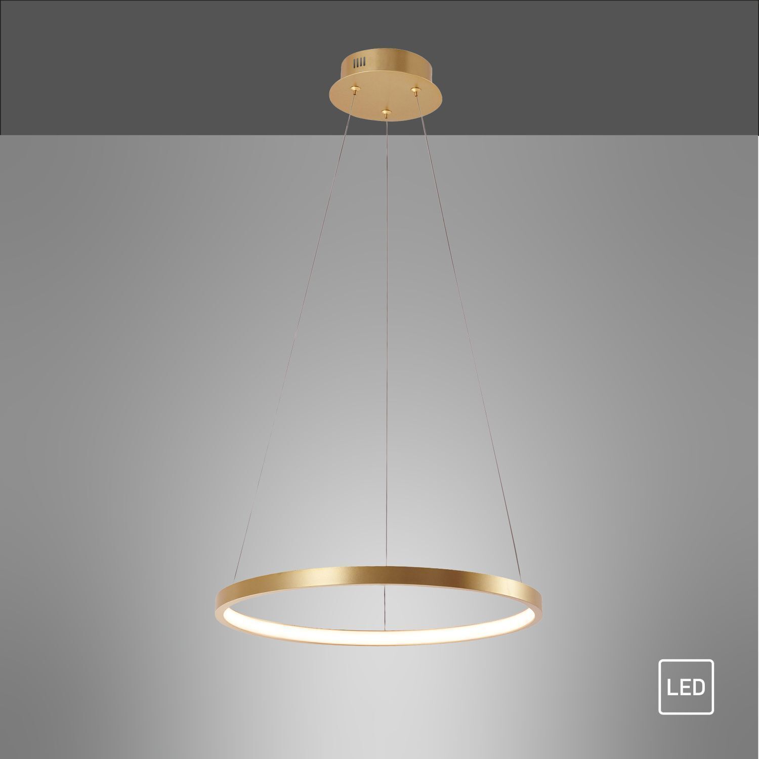 LED Hängelampe Ring in Gold Metall Ø39 cm 2450 lm 19 W