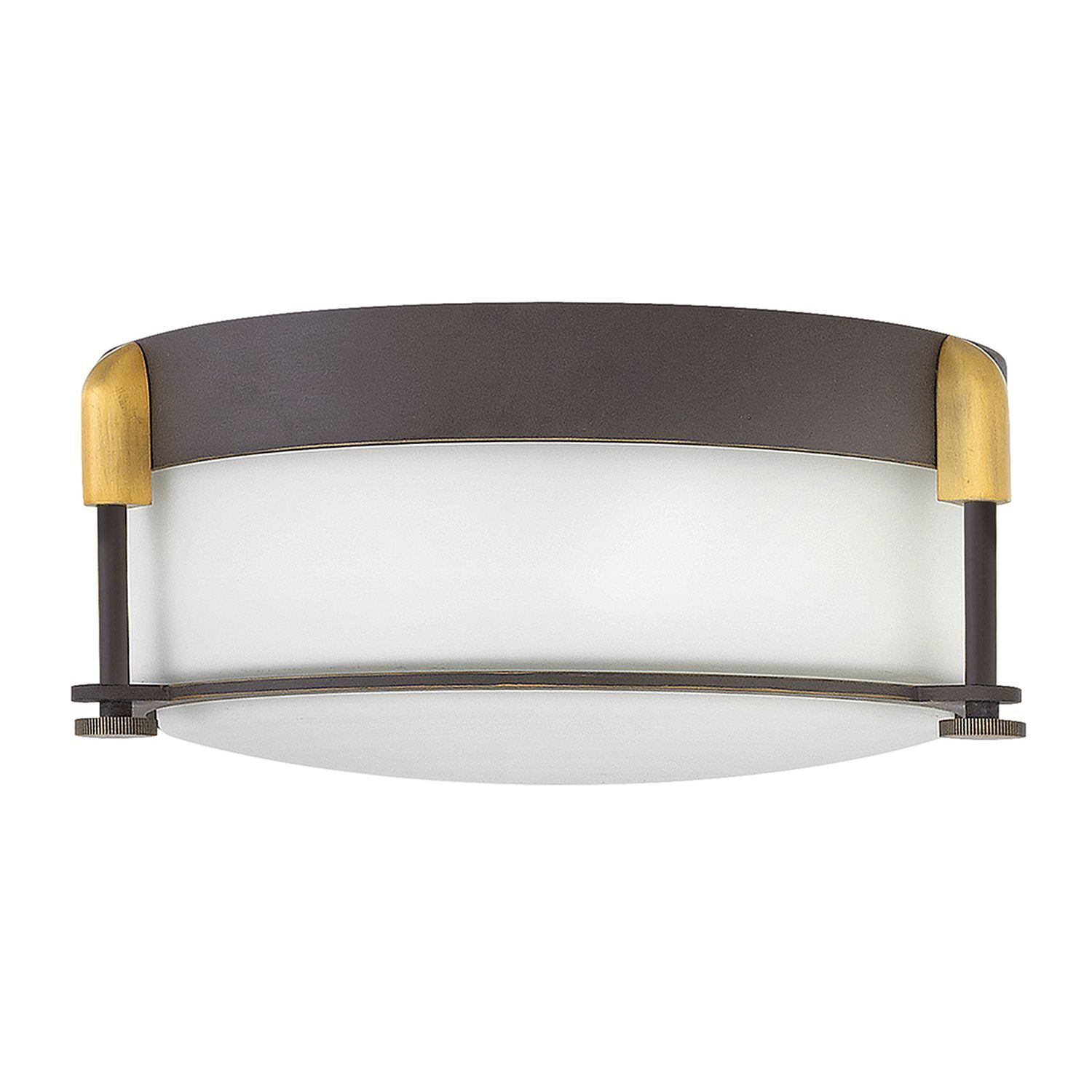Deckenleuchte Bad Glas Metall in Bronze Weiß Ø32cm