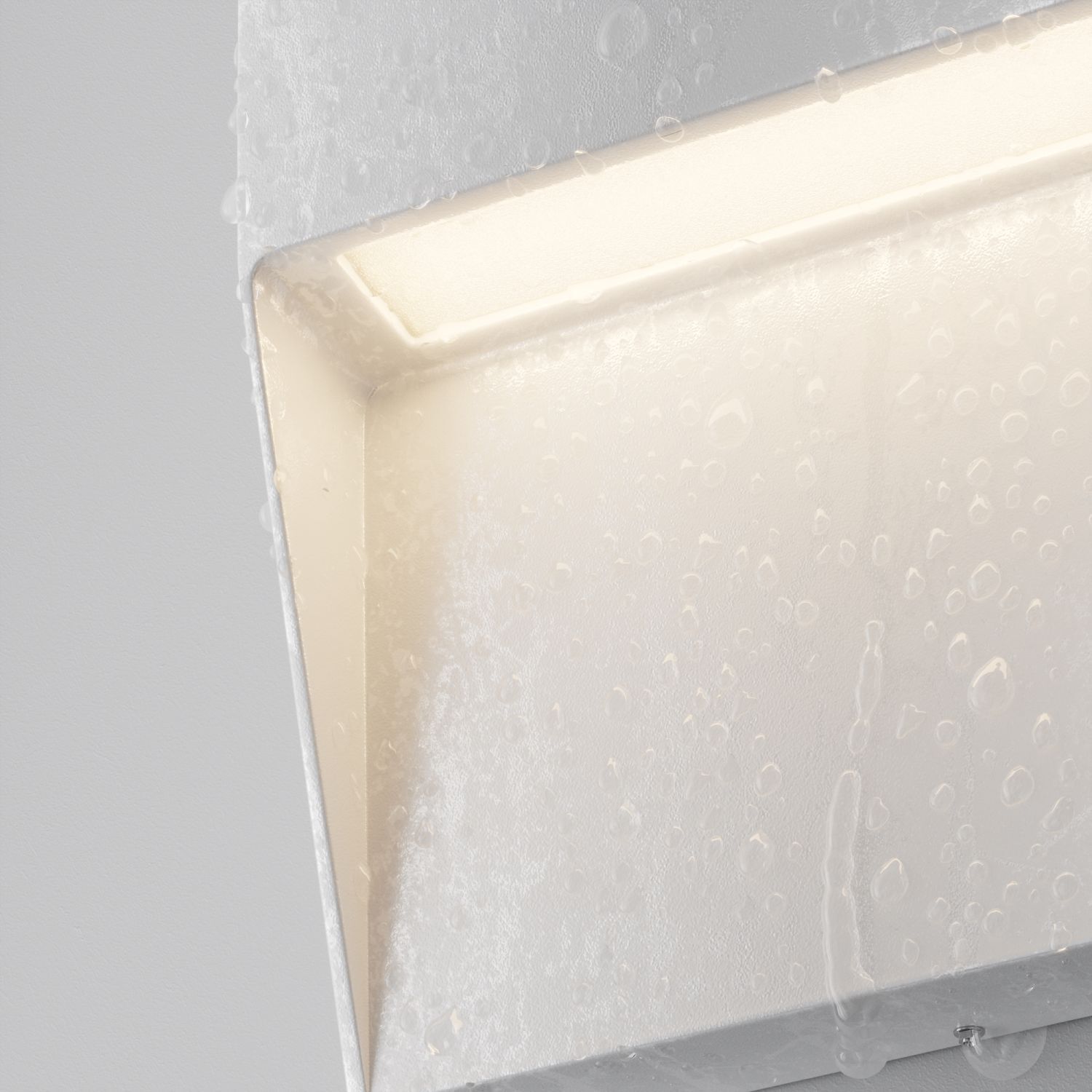 LED Außenlampe Wand Aluminium IP54 Weiß eckig 100 lm LED Außenlampe Wand Aluminium IP54 Weiß eckig 100 lm