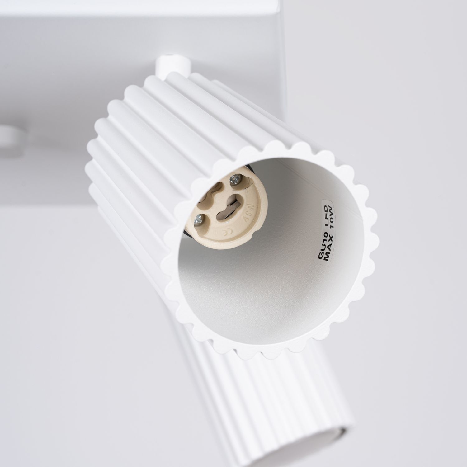 Deckenstrahler 4-flammig GU10 B: 25 cm klein Weiß Modern