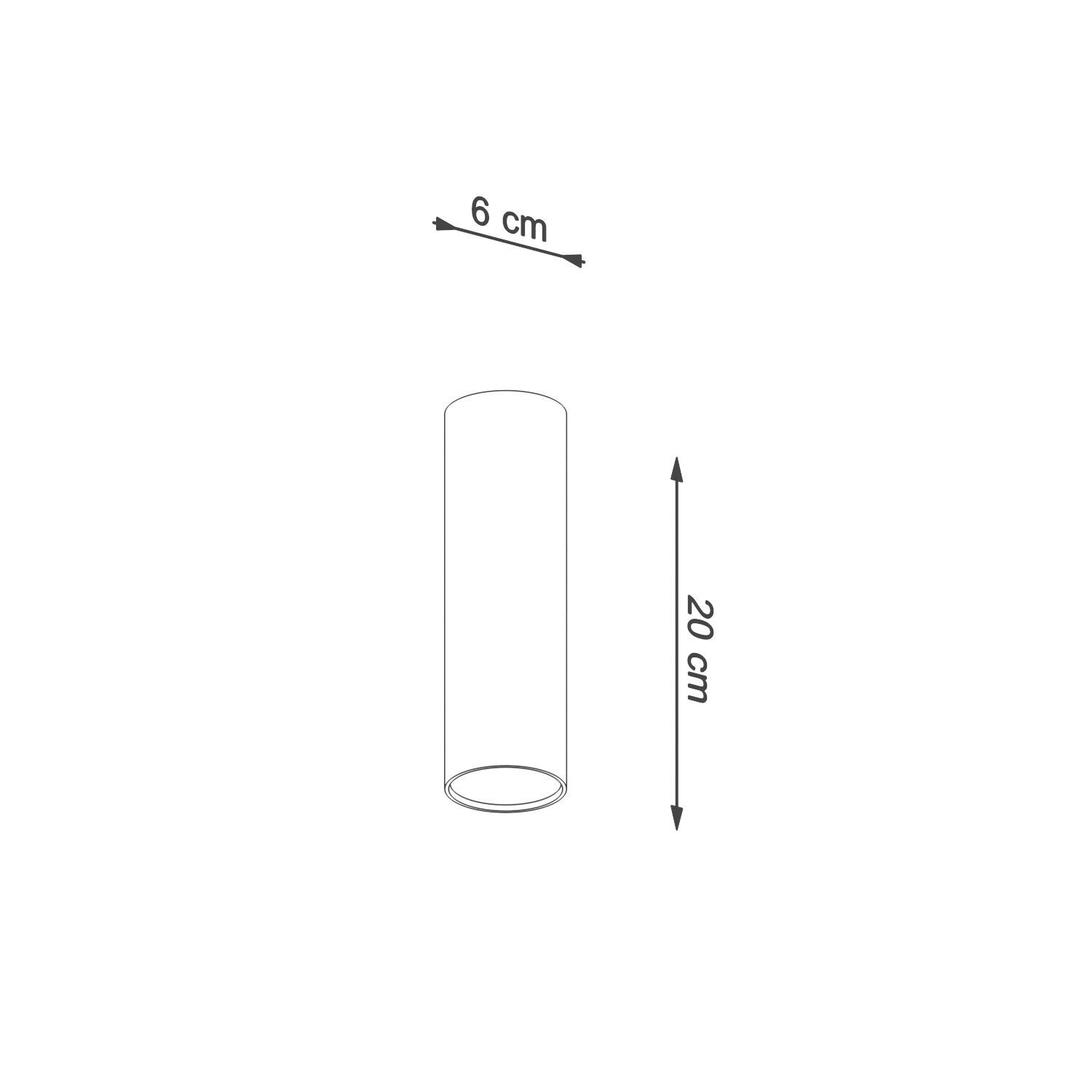Deckenlampe schmal Ø 6 cm Modern Metall Weiß GU10